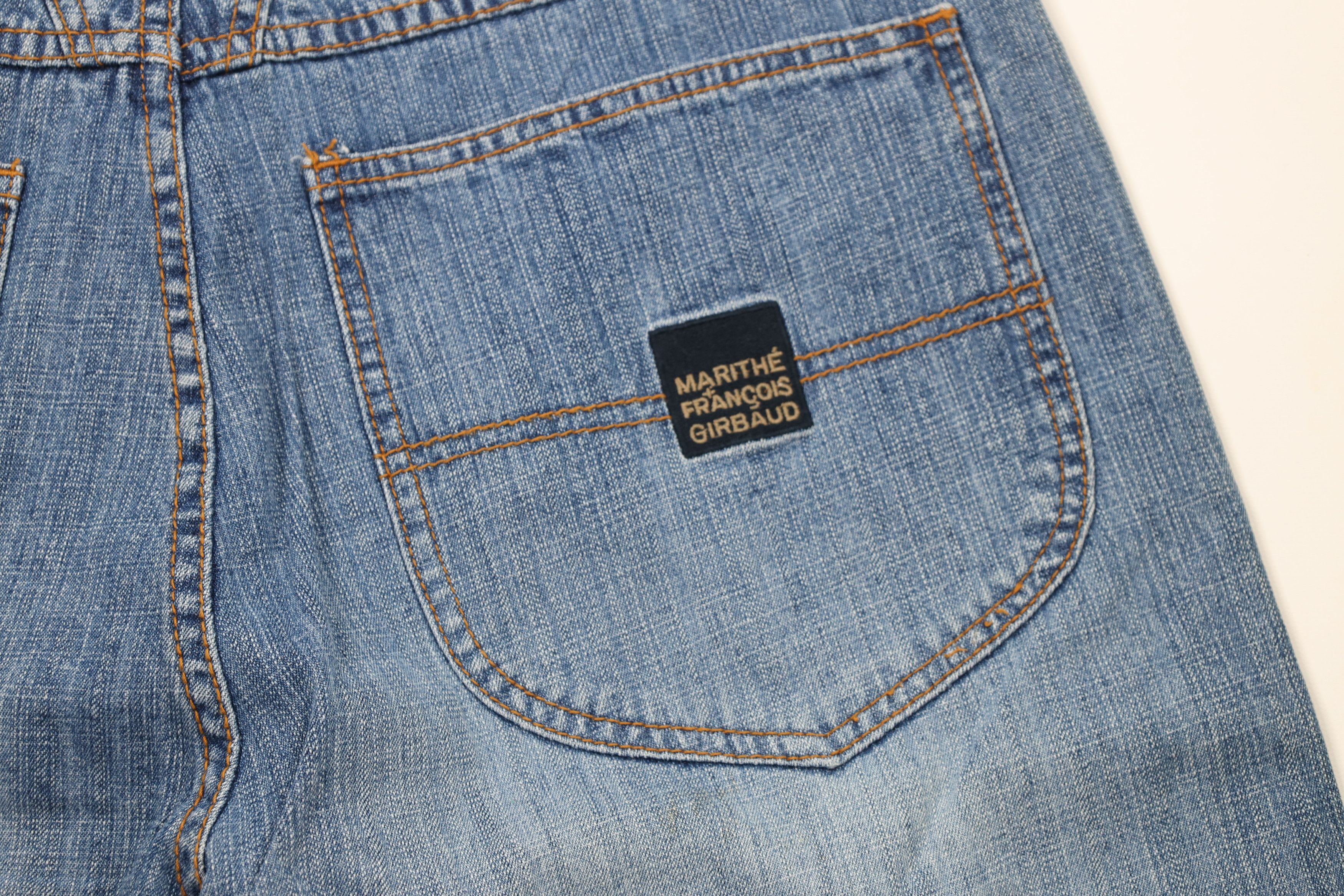 Marithe + Francois Girbaud × Vintage Deadstock Vintage 90s Marithe Francois Girbaud Denim Shorts Size US 33 - 14 Thumbnail
