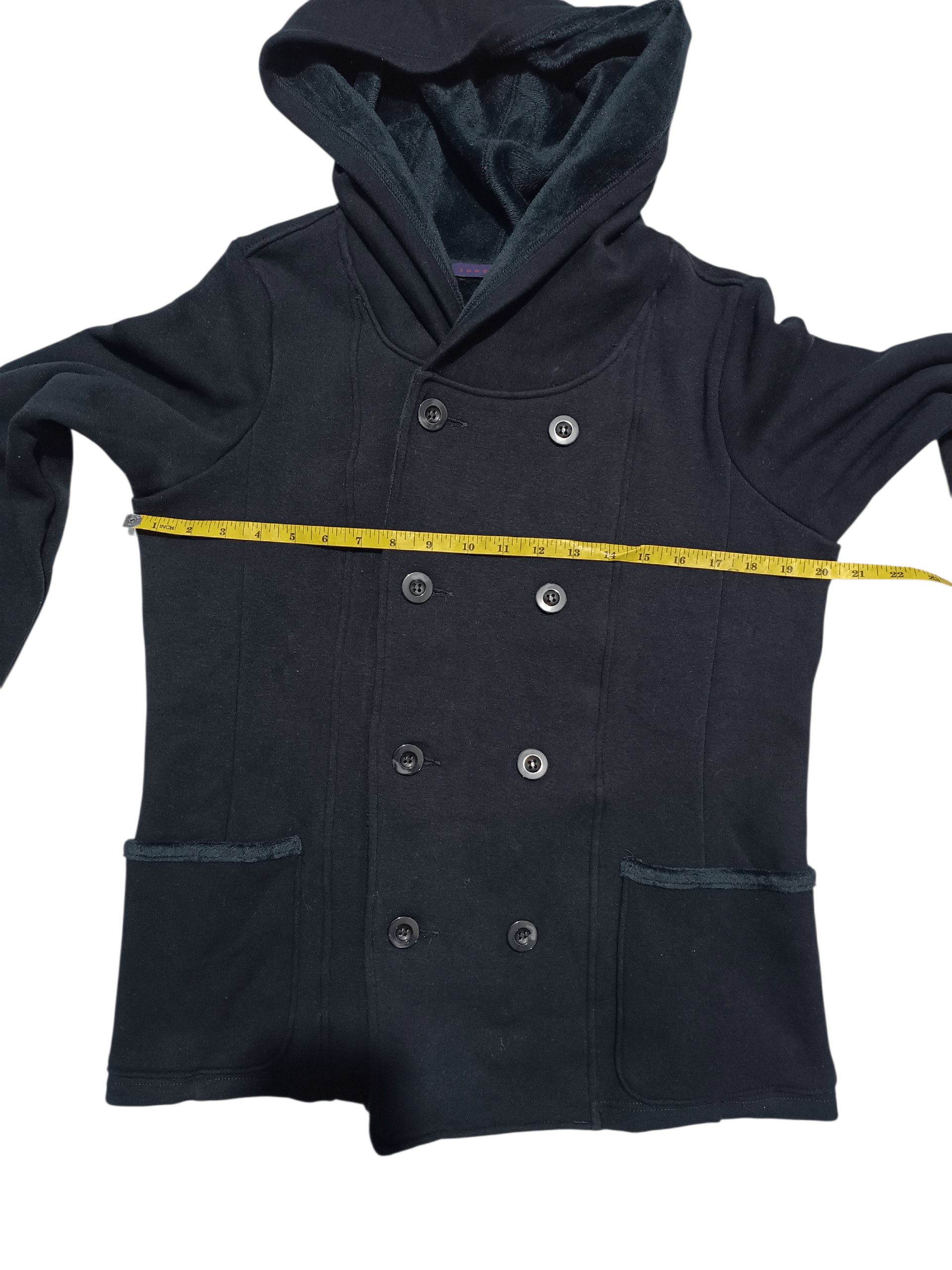 Japanese Brand Japanese Double Breasted Pea Coat Hoodie Size US M / EU 48-50 / 2 - 10 Thumbnail
