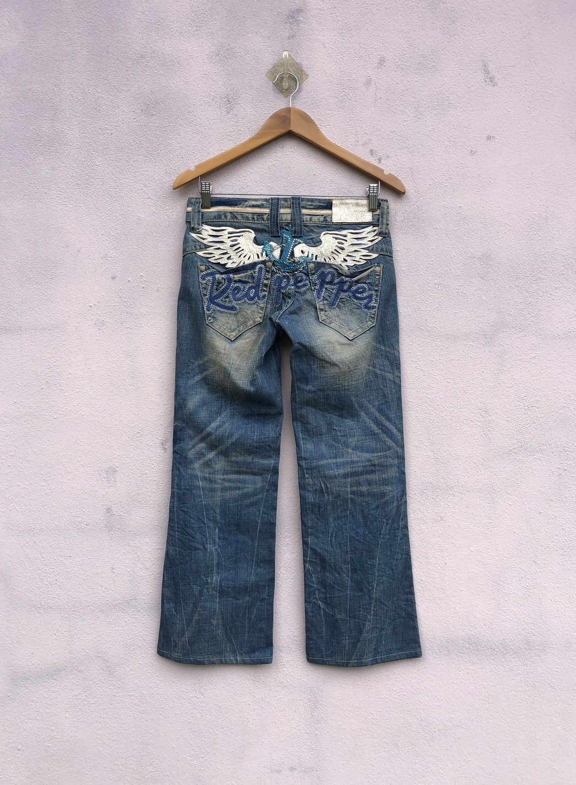 If Six Was Nine RED PEPPER Gold Label Embroidered Distressed Jeans Size US 26 / EU 42 - 1 Thumbnail