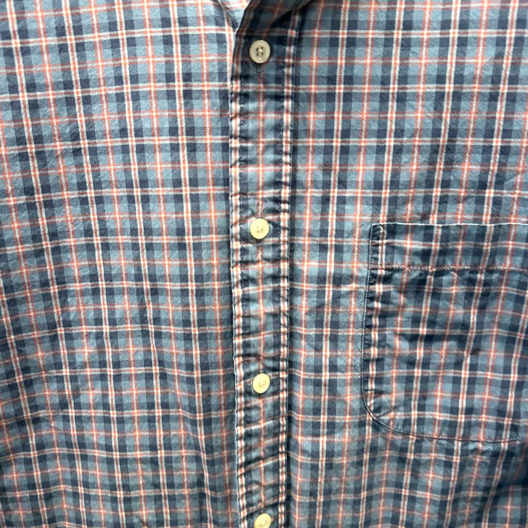 Lands' End VINTAGE Lands' End Shirts XL 17 Blue Cotton 90s Button Up Mens Long Sleeve Plaid Shirt Size US XL / EU 56 / 4 - 3 Thumbnail