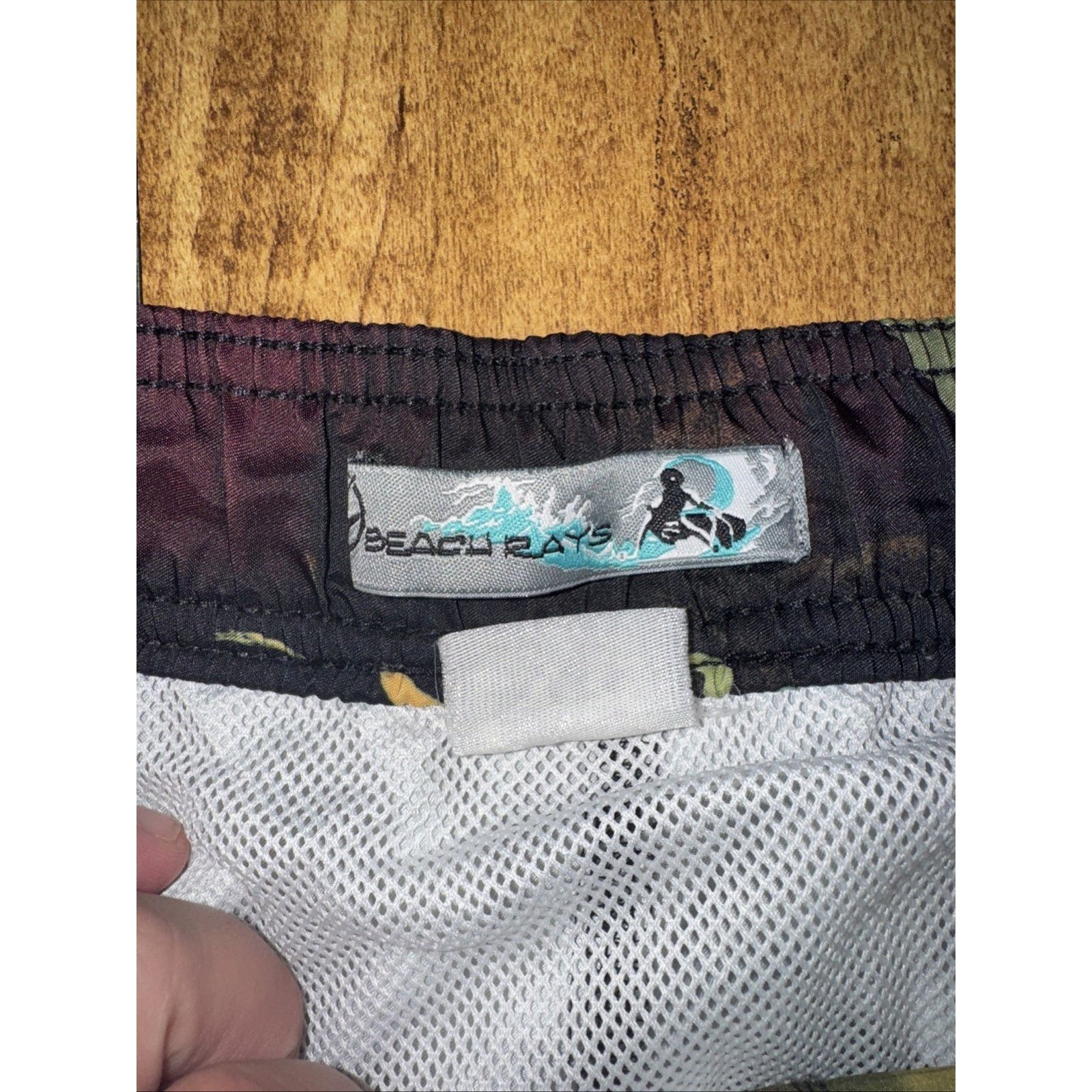Vacation Beach Rays Swim Trunks Hawaiian Floral Print Brown Size 34 Size US 34 / EU 50 - 3 Thumbnail