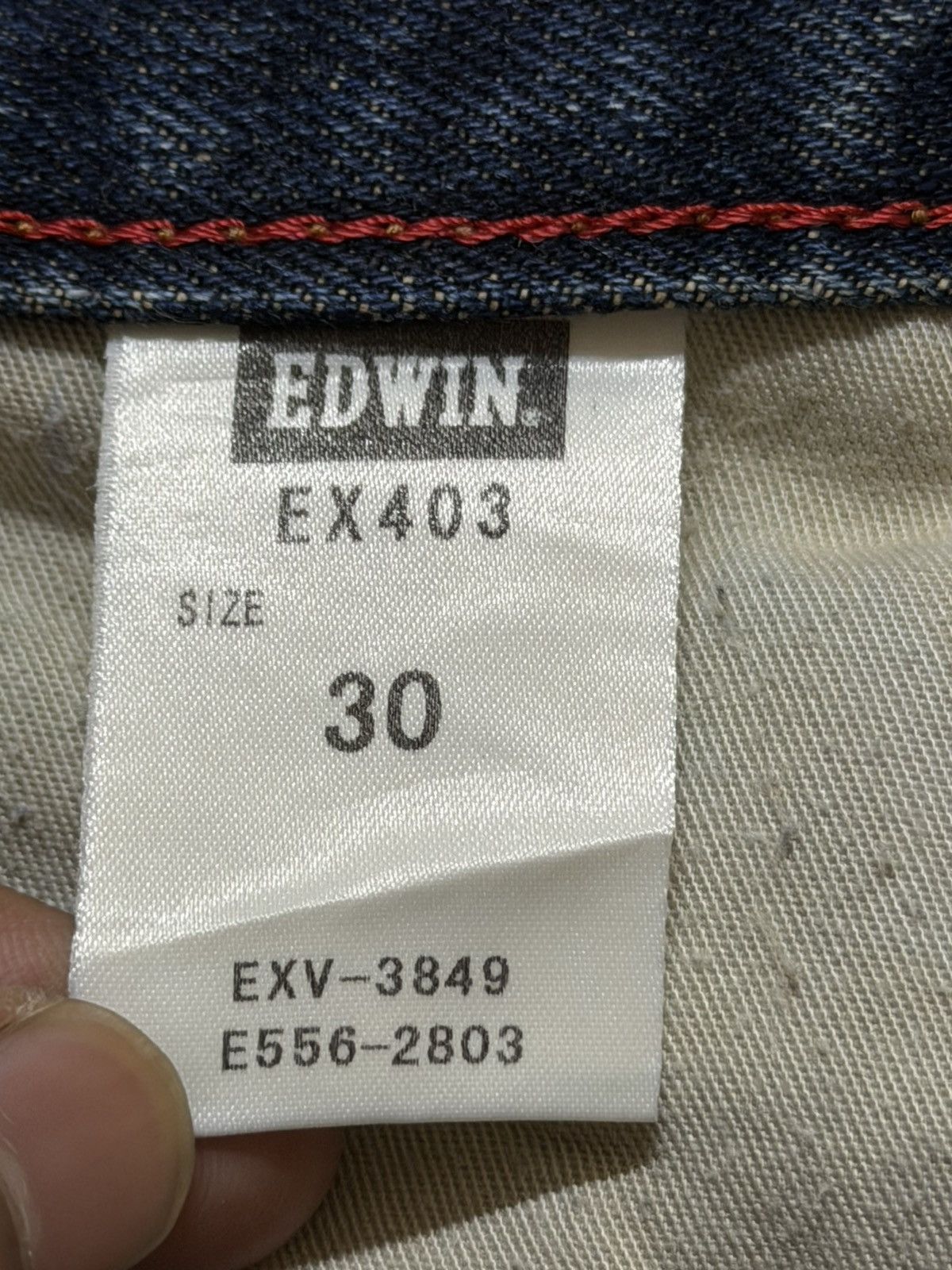 Edwin Vintage 90s Edwin XV Blue Faded Wash Whiskers Distressed Size US 32 / EU 48 - 8 Thumbnail