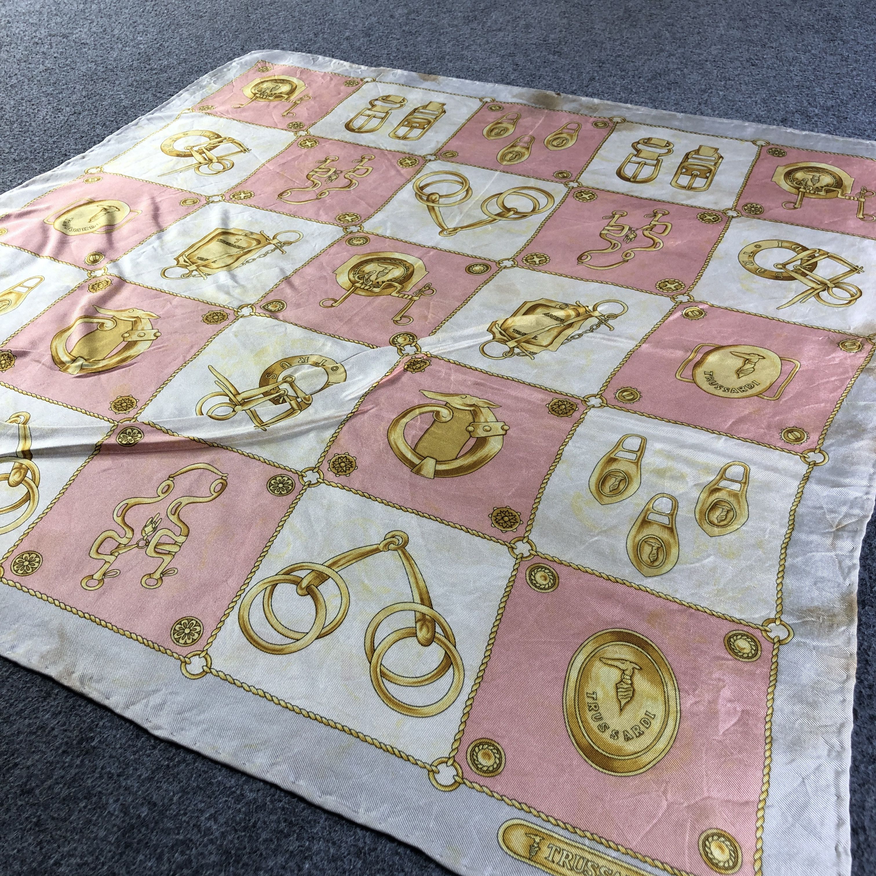 Trussardi Trussardi Luxury Hand Rolled Silk Scarf M1013 Size ONE SIZE - 3 Thumbnail