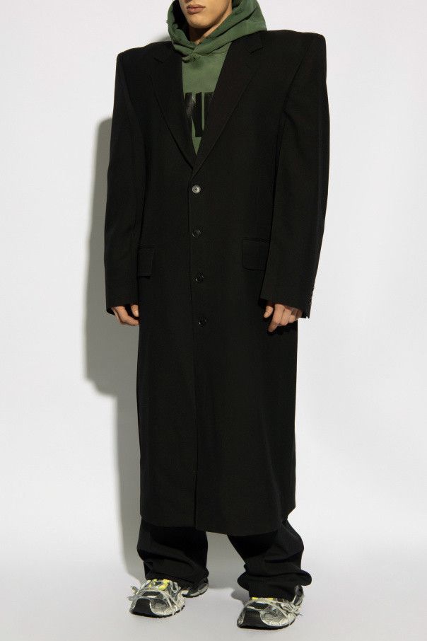 Balenciaga o1s1rm1225 Boxy SB Coat in Black Size US S / EU 44-46 / 1 - 2 Thumbnail