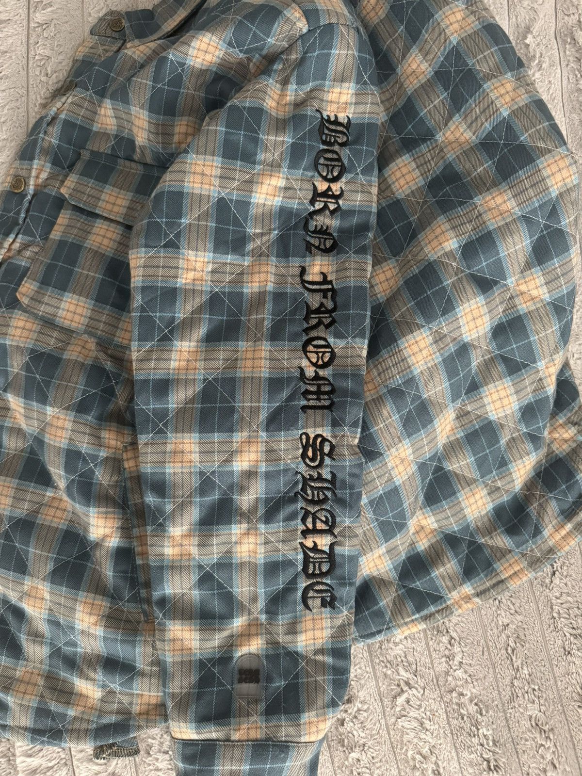 TeamSESH TeamSESH BONES BORNFROMSHADE QUILTED FLANNEL jacket blue Size US S / EU 44-46 / 1 - 16 Thumbnail