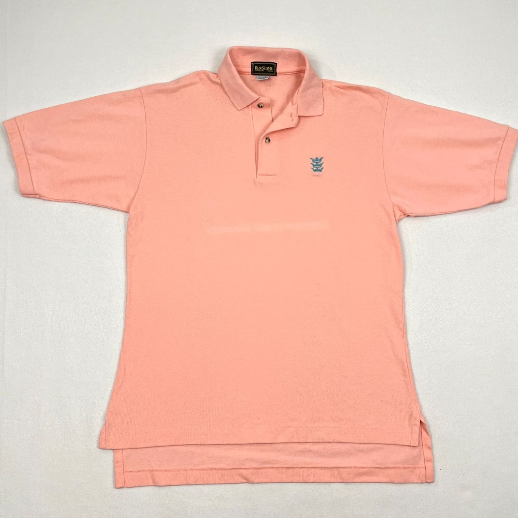 Vintage Ben Silver Polo Shirt Mens M Coral Pink Combed Cotton Knit Embroidered Preppy Shirt Polo Men M Coral Pink Embroidered Logo 90s Vintage not applicable Size US M / EU 48-50 / 2 - 4 Thumbnail