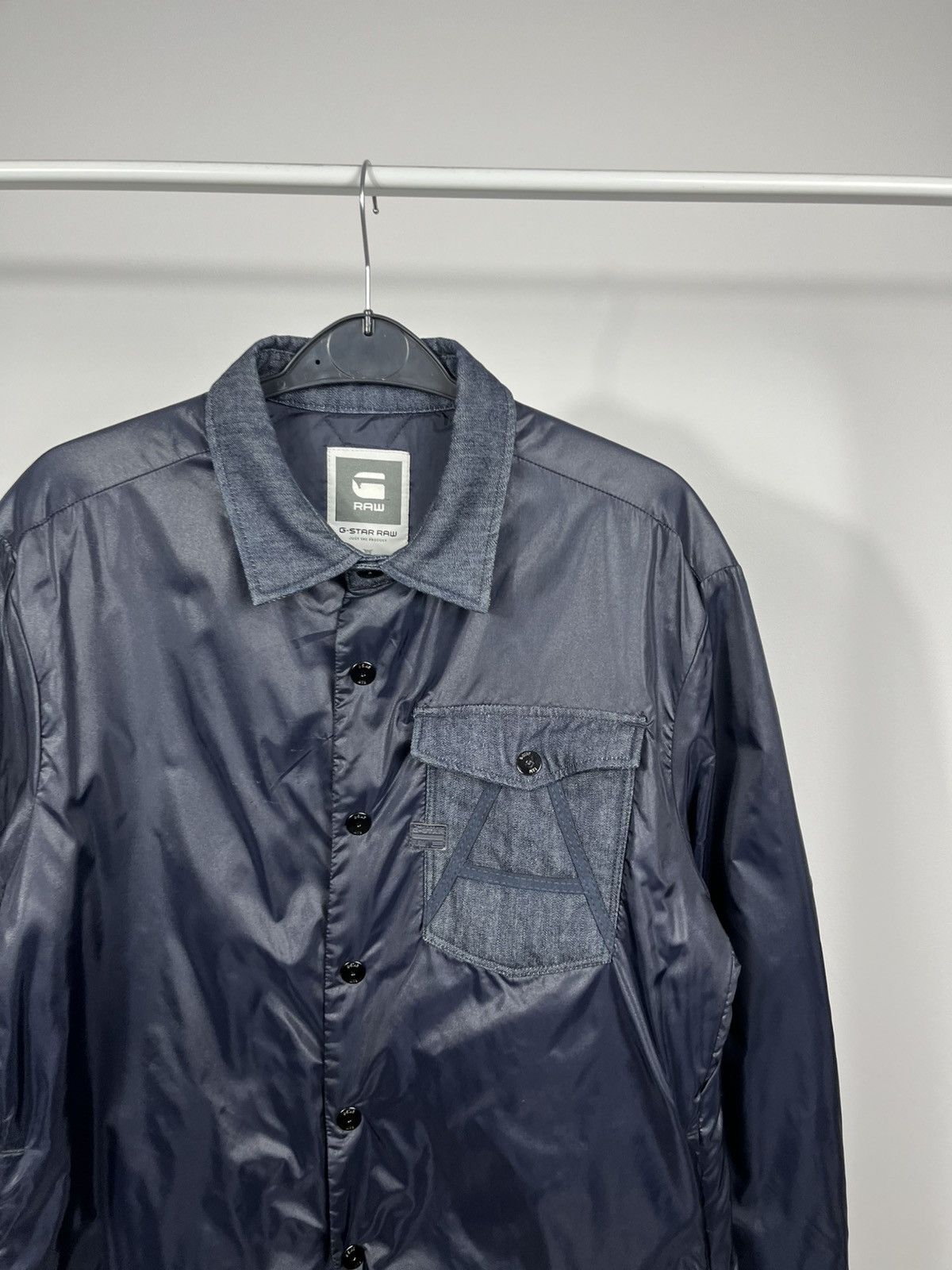 G-Star G-Star RAW Quilted Overshirt Jacket Navy Blue Size L Size US L / EU 52-54 / 3 - 3 Thumbnail