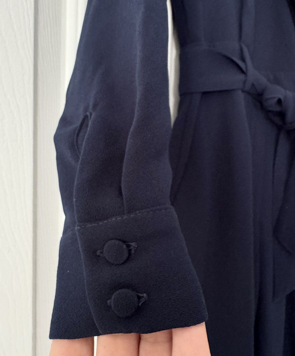 Sezane Sézane Heaven Long Sleeve Navy Jumpsuit, Size 34/US 2 Size 25" / US 0 / IT 36 - 10 Thumbnail