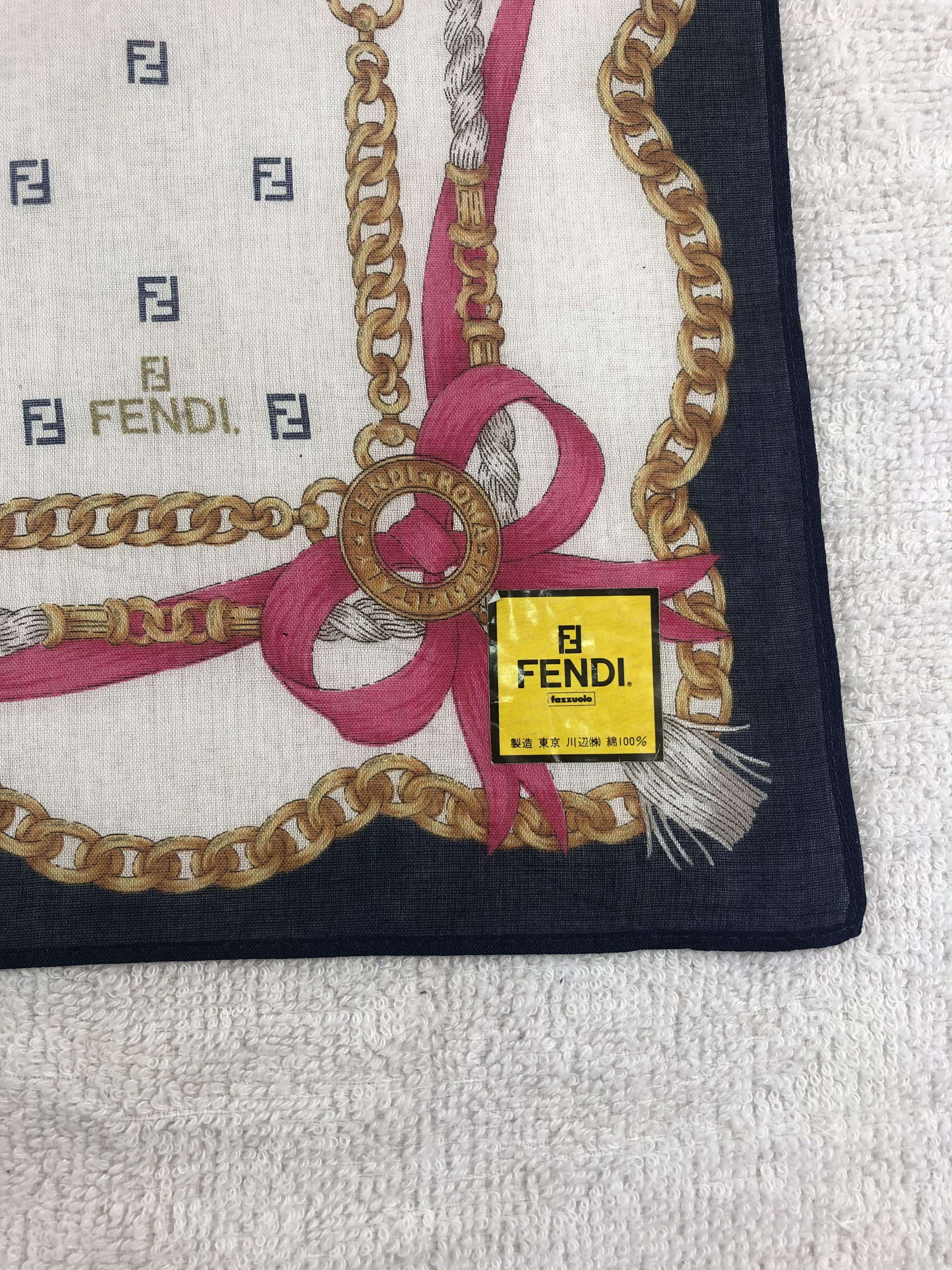 Vintage Vintage Fendi Handkerchief / Bandana / Neckerchief A1294 Size ONE SIZE - 5 Thumbnail