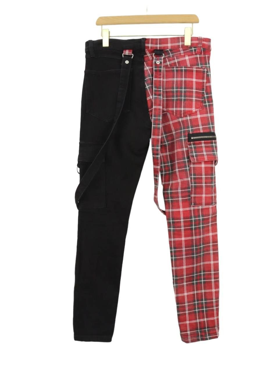 Japanese Brand Bondage Punk Tartan Plaid Hybrid Pant Size US 33 - 3 Thumbnail
