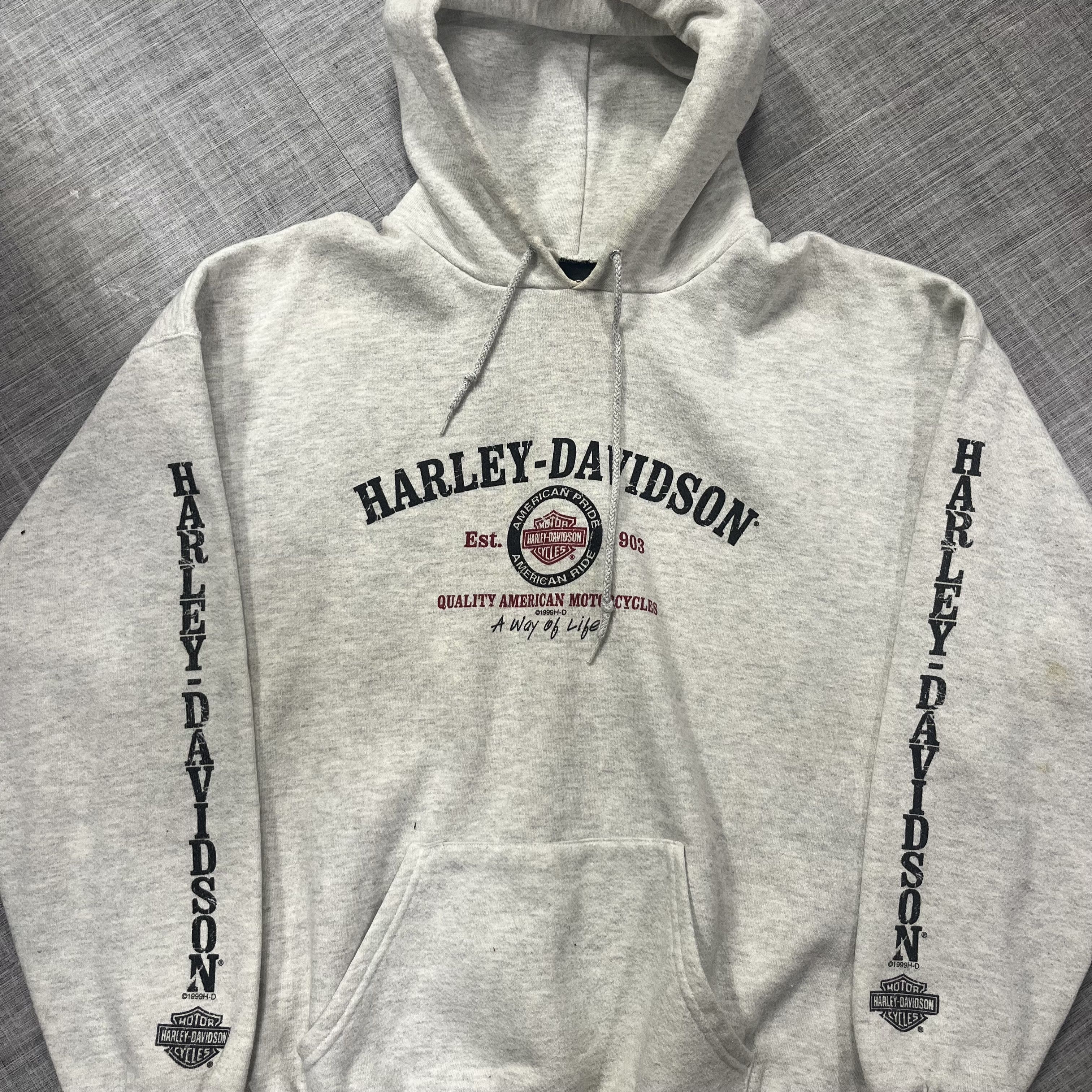 Harley Davidson × Vintage Crazy VTG 90s Harley Davidson Hoodie Size US XXL / EU 58 / 5 - 2 Thumbnail