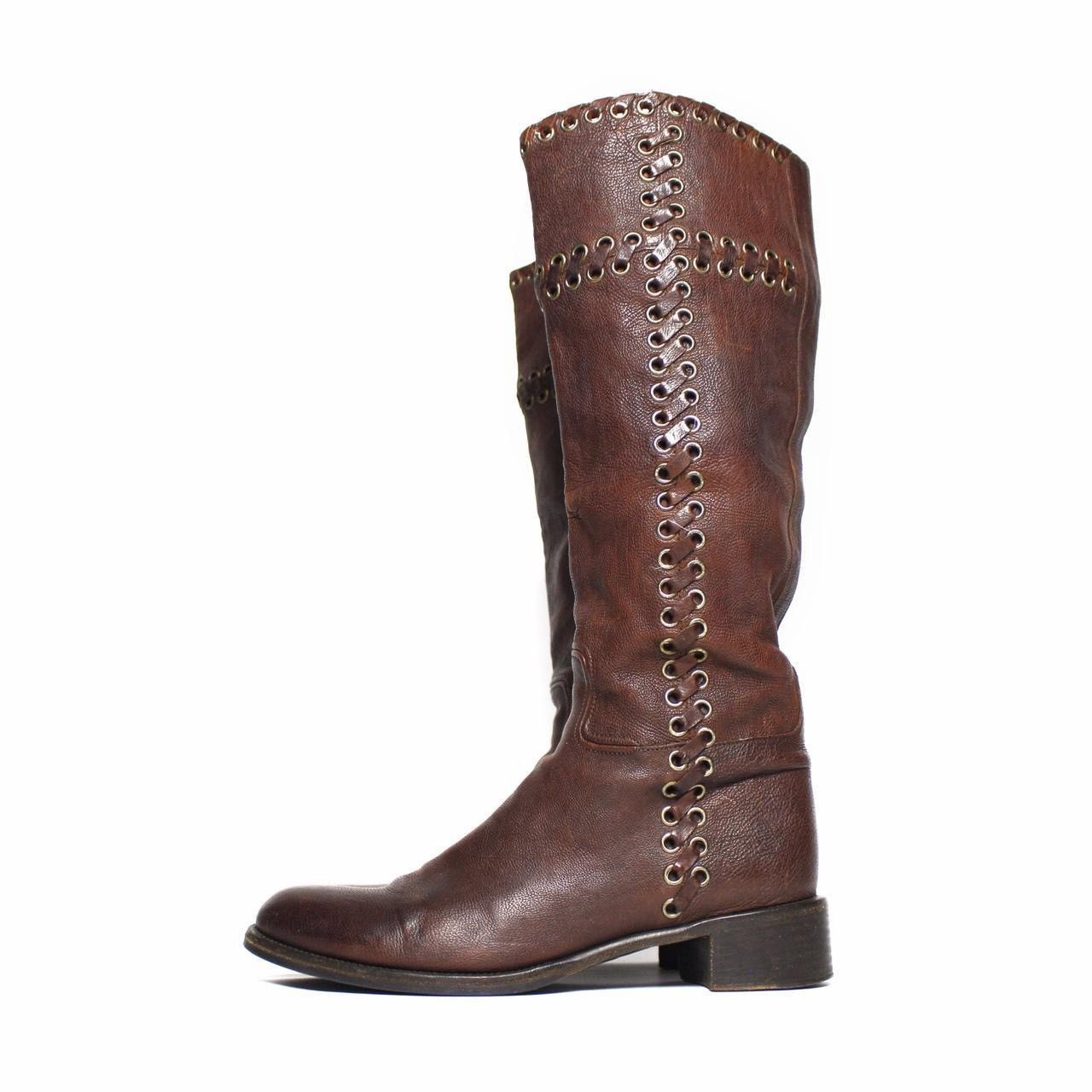 Prada PRADA GROMMET RIDING BOOTS Size US 7.5 / IT 37.5 - 2 Thumbnail