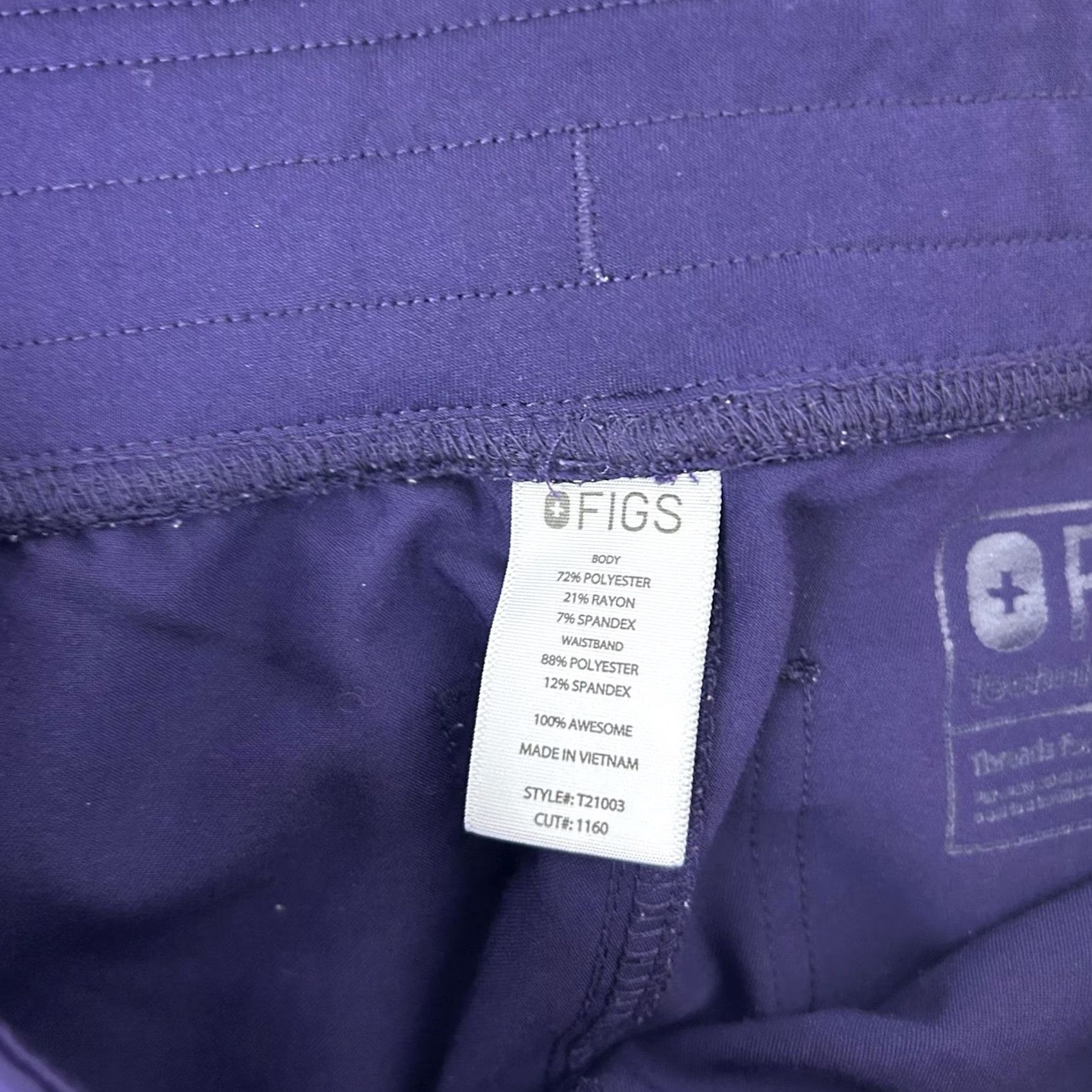 Vintage FIGS Scrub Pants Mens Small Purple Technical Collection Drawstring Pockets Size US 29 - 3 Thumbnail