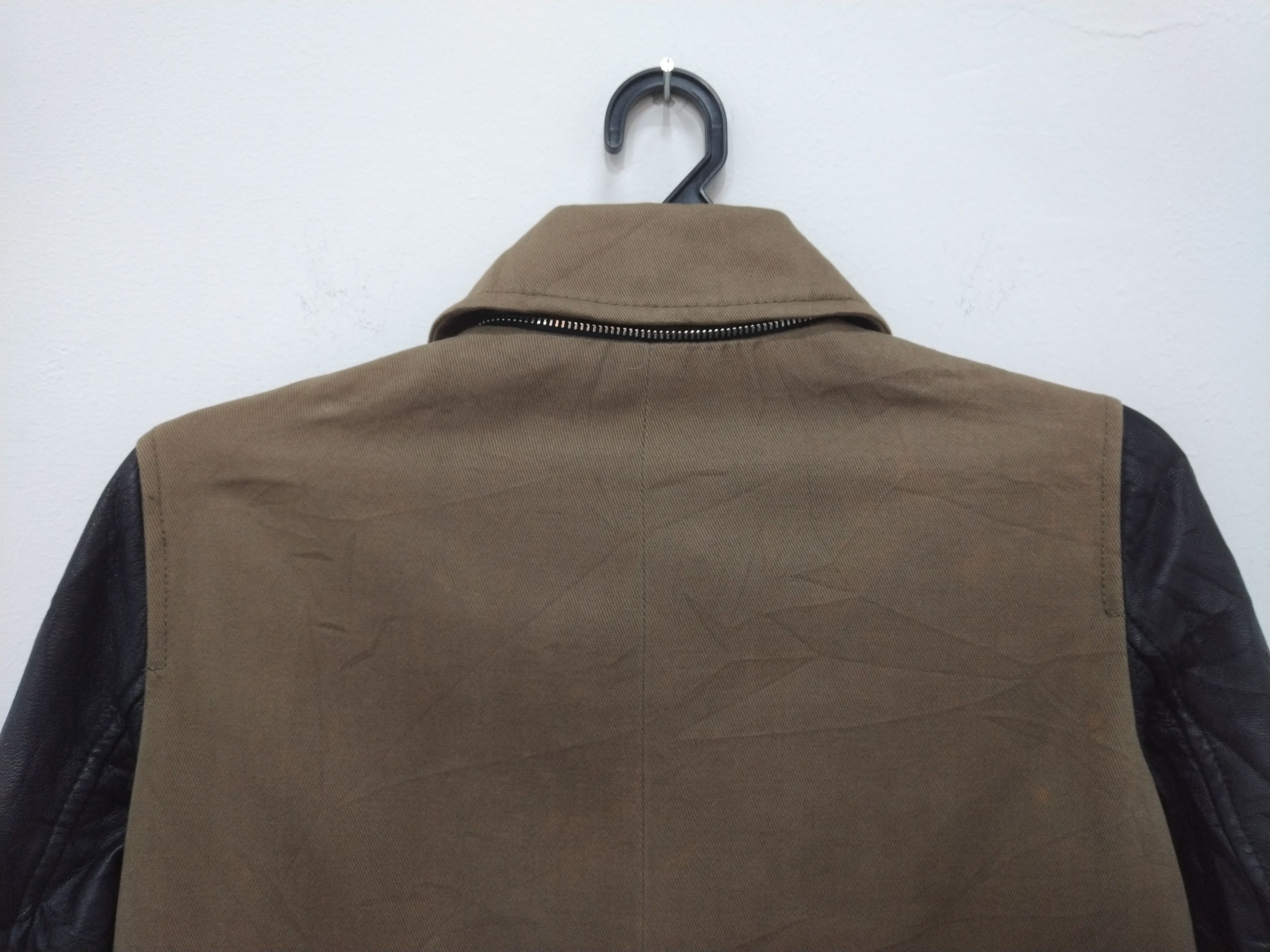 Genuine Leather × Zara Denim + Leather long Jacket Zara Size US S / EU 44-46 / 1 - 13 Thumbnail