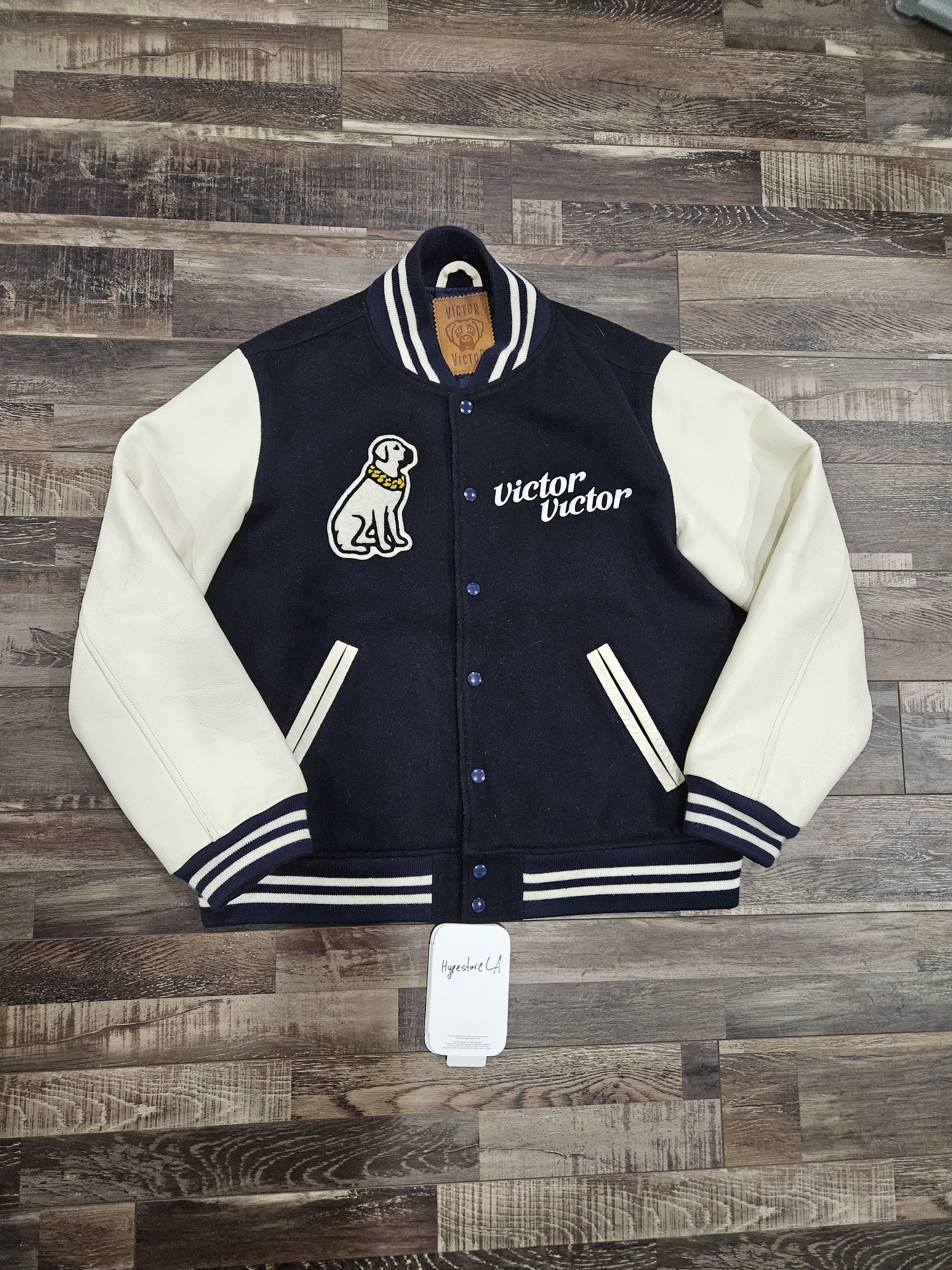 Human Made Human Made Victor Varsity Jacket Navy | Grailed