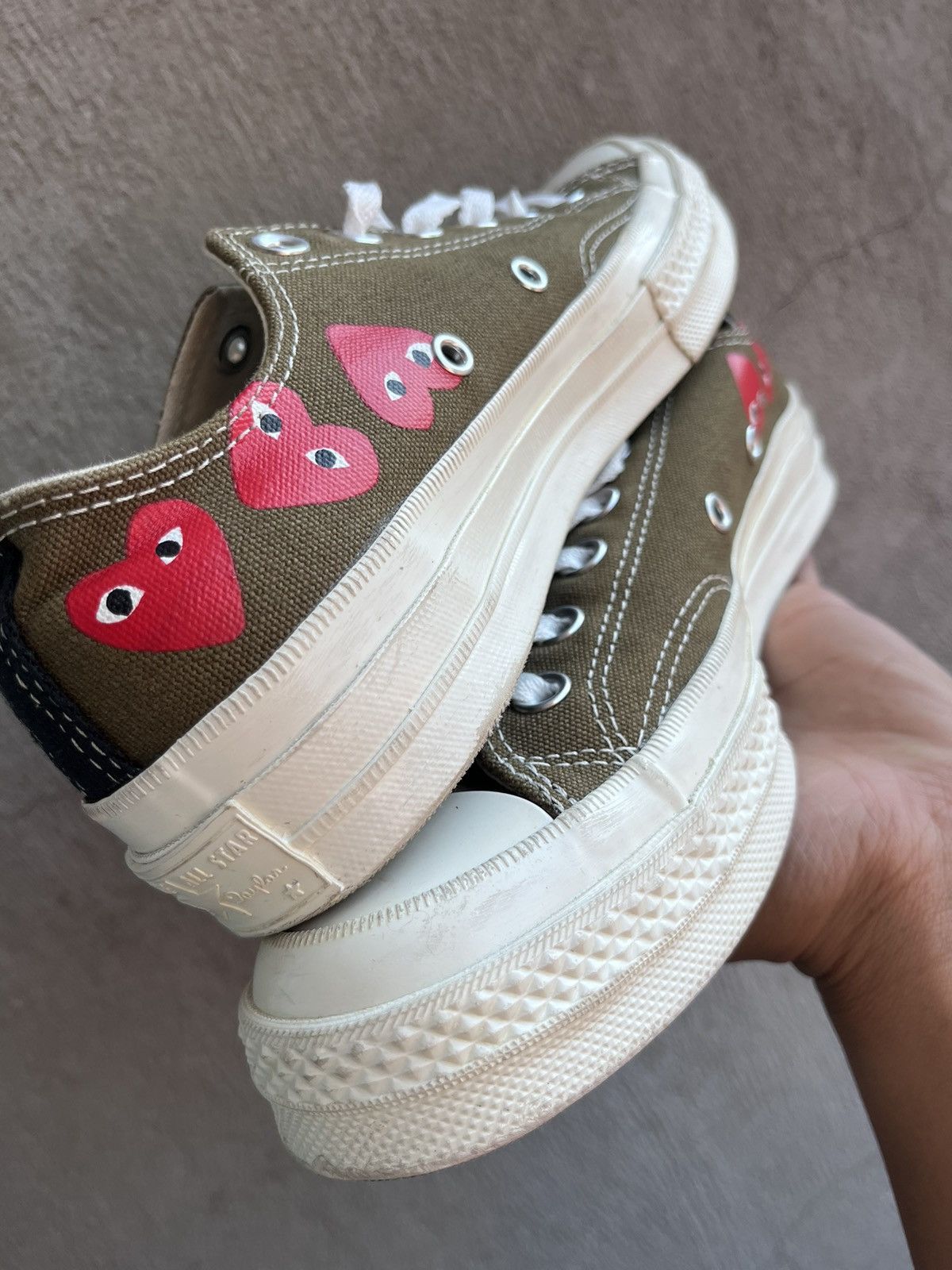 Comme des Garcons × Converse CONVERSE CHUCK TAYLOR 70 X COMME DES GARÇONS OLIVE GREEN Size US 5.5 / IT 35.5 - 4 Thumbnail