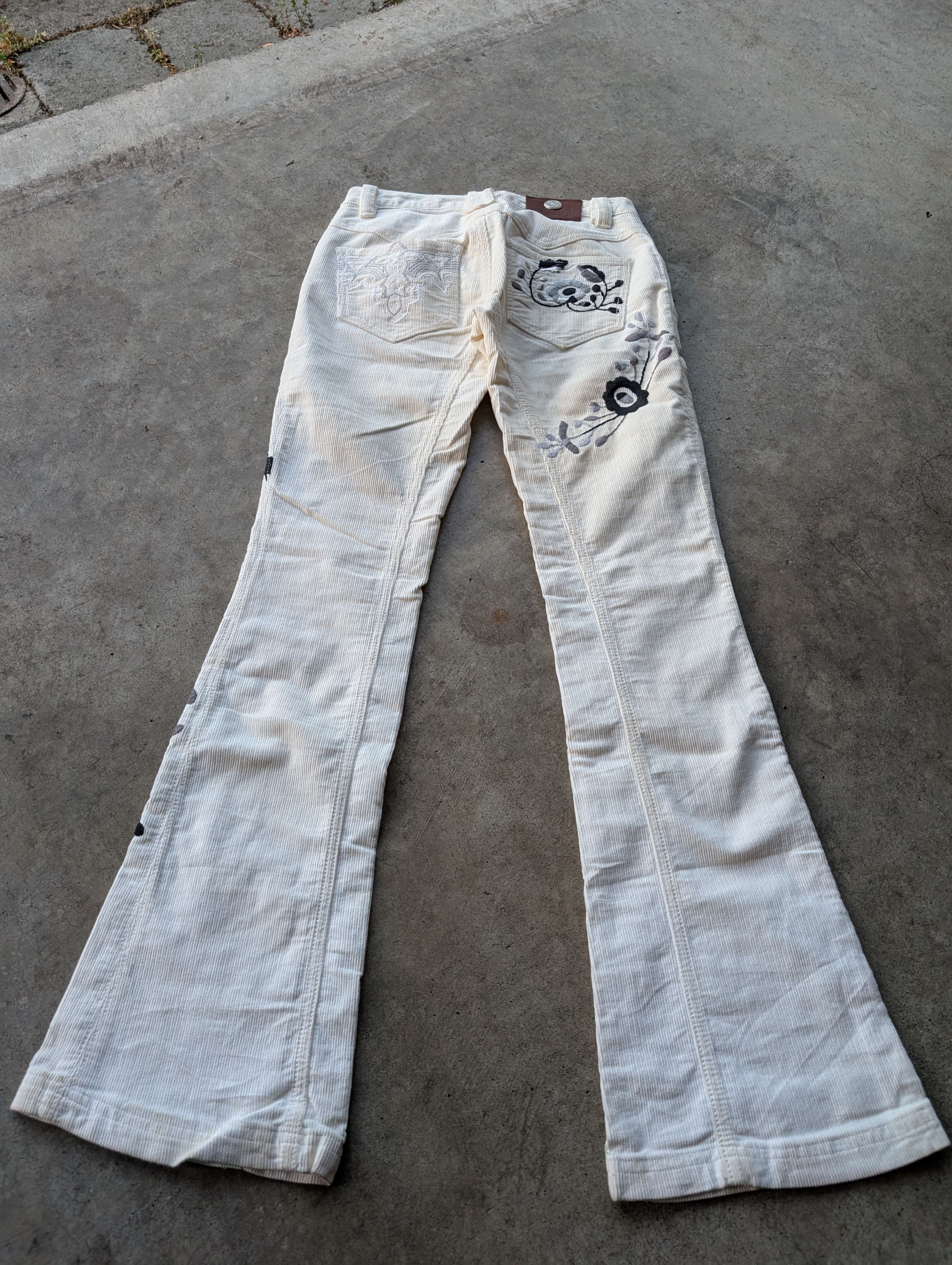 Antik Denim 90s antik denim white corduroy flared jeans made in usa Size 27" / US 4 / IT 40 - 2 Thumbnail