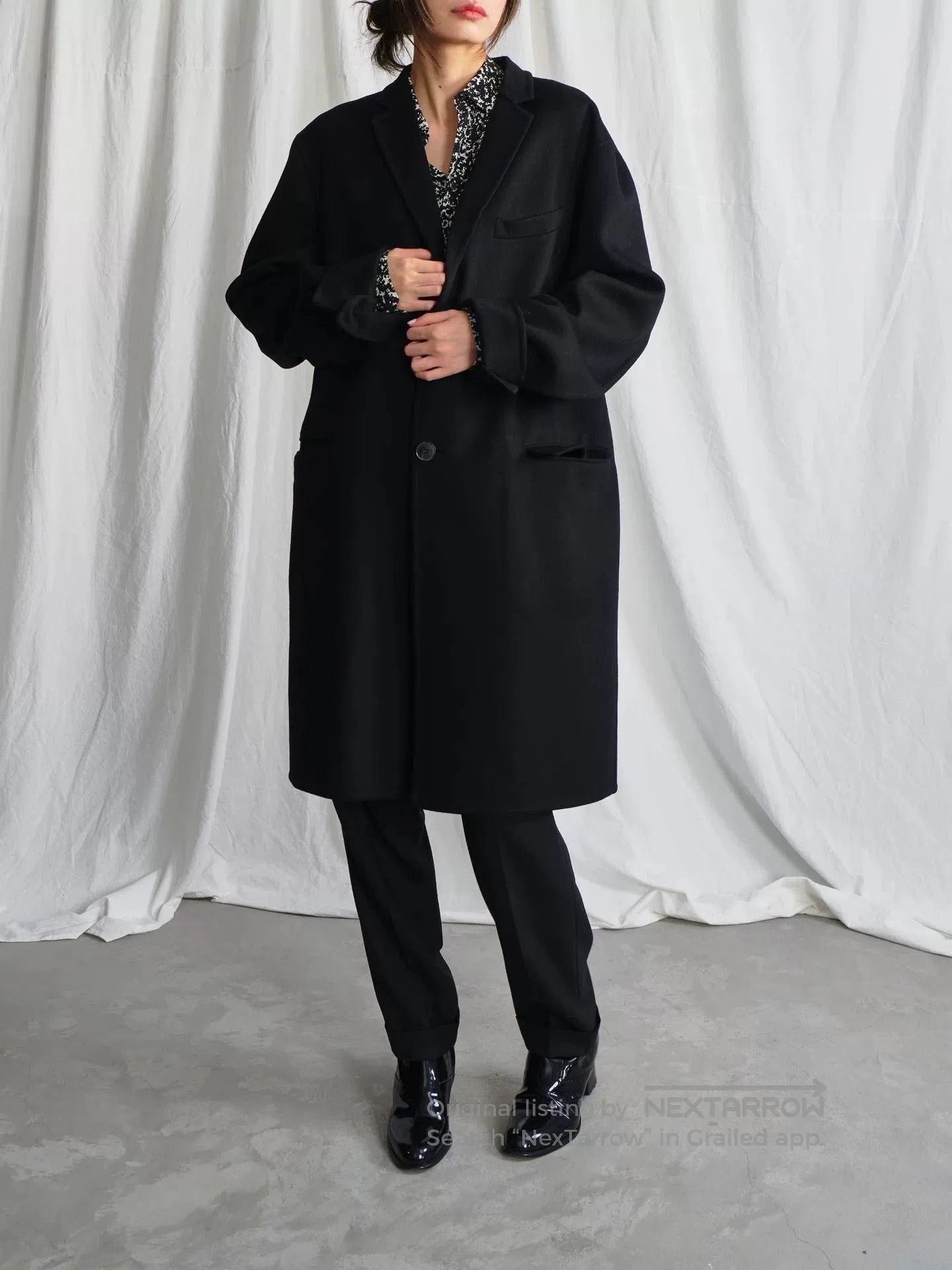 Valentino Noir Cashmere Blend Coat.