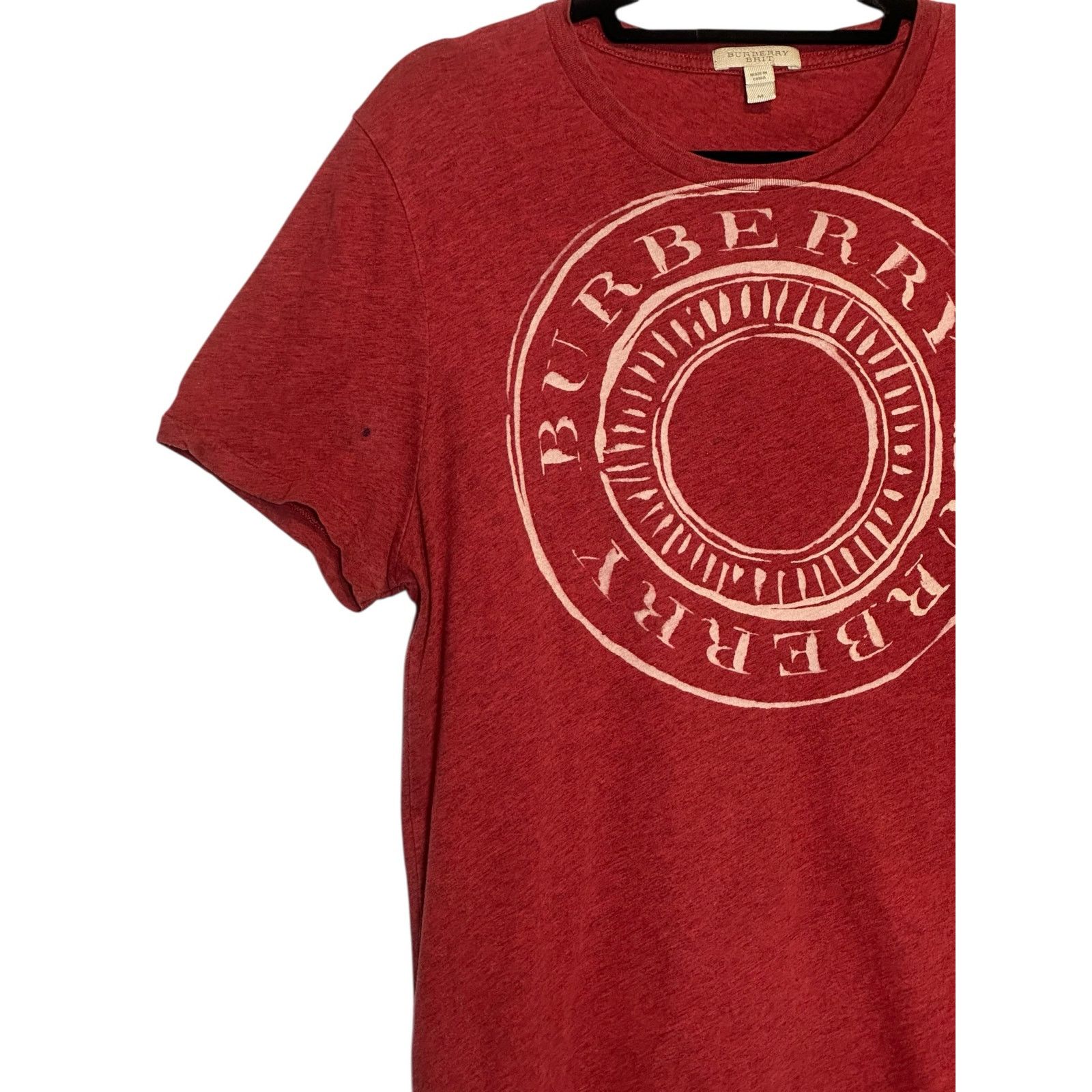 Burberry Burberry red circular logo short sleeves t shirt size Medium Size US M / EU 48-50 / 2 - 11 Thumbnail
