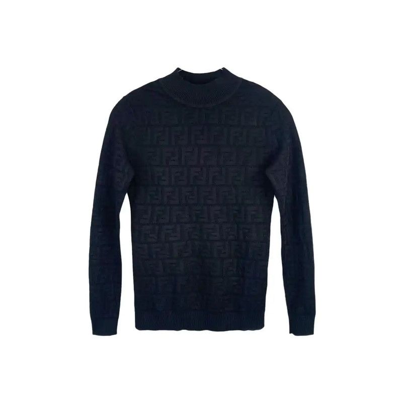 Fendi Fendi Black Cotton Knit Sweater for Women 0089 Size ONE SIZE - 1 Thumbnail