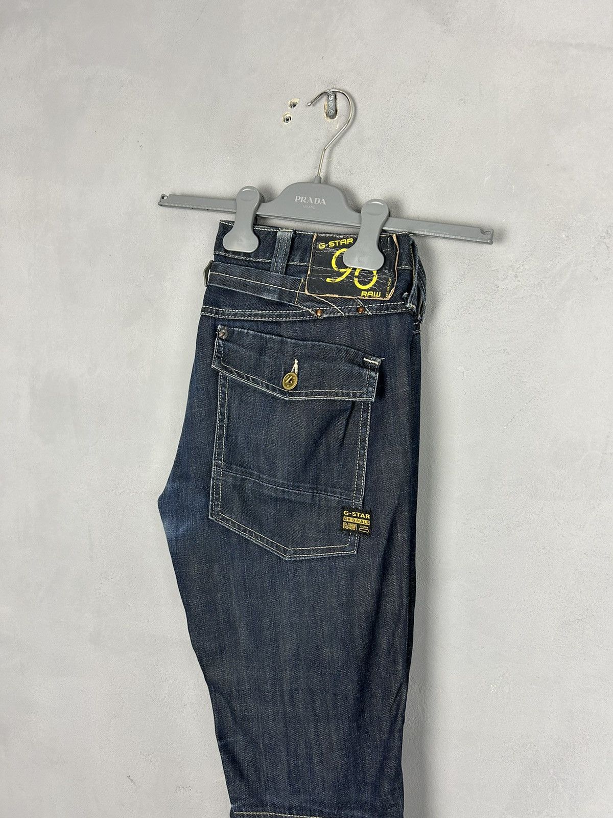 G-Star G-Star RAW 3301 96 Denim Jeans W31 L34 DarkWash Strap Detail Size US 31 - 7 Thumbnail