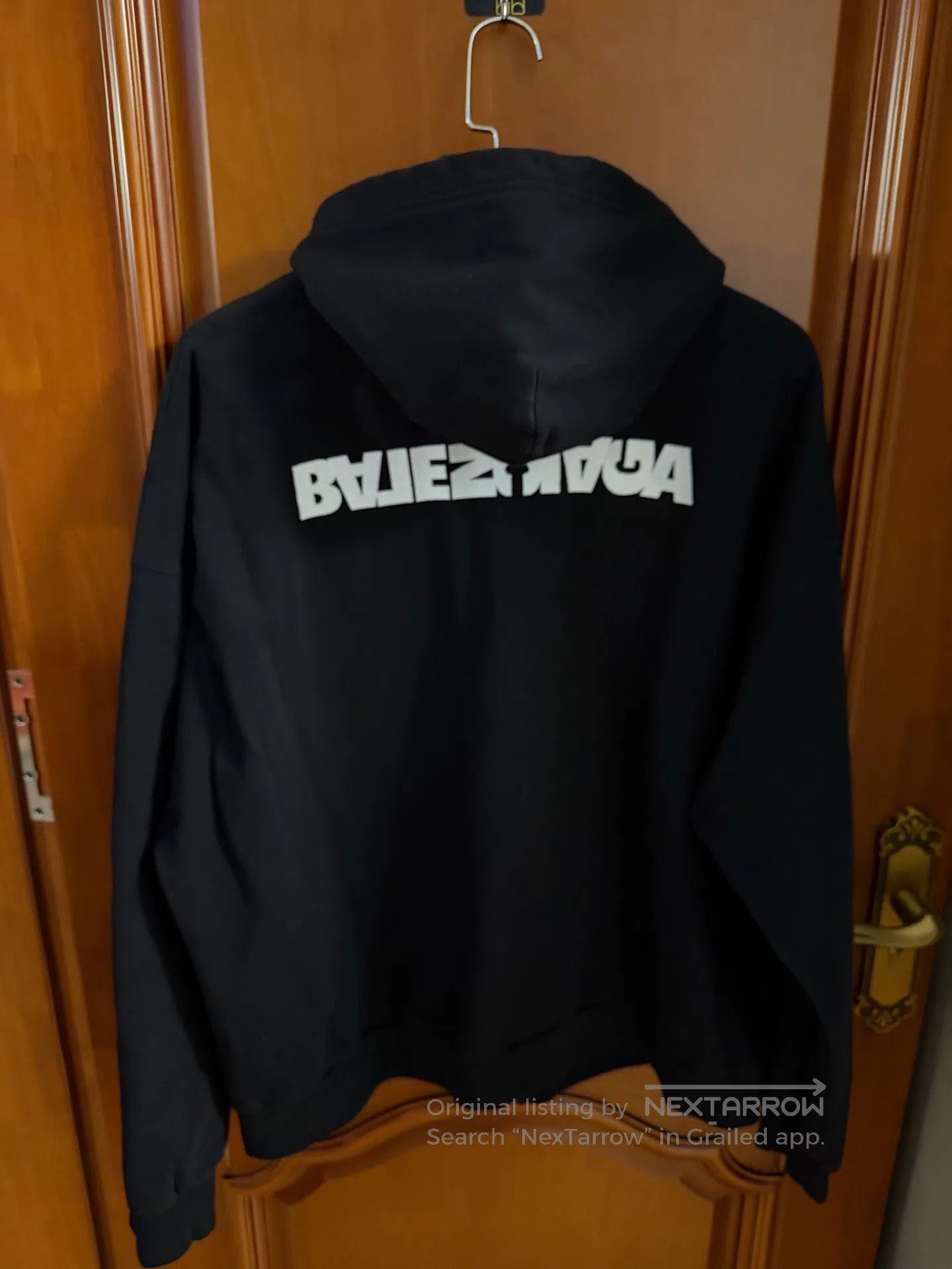 Balenciaga Balenciaga Black reverse logo zipper hooded sweatshirt| Size US L / EU 52-54 / 3 - 2 Thumbnail