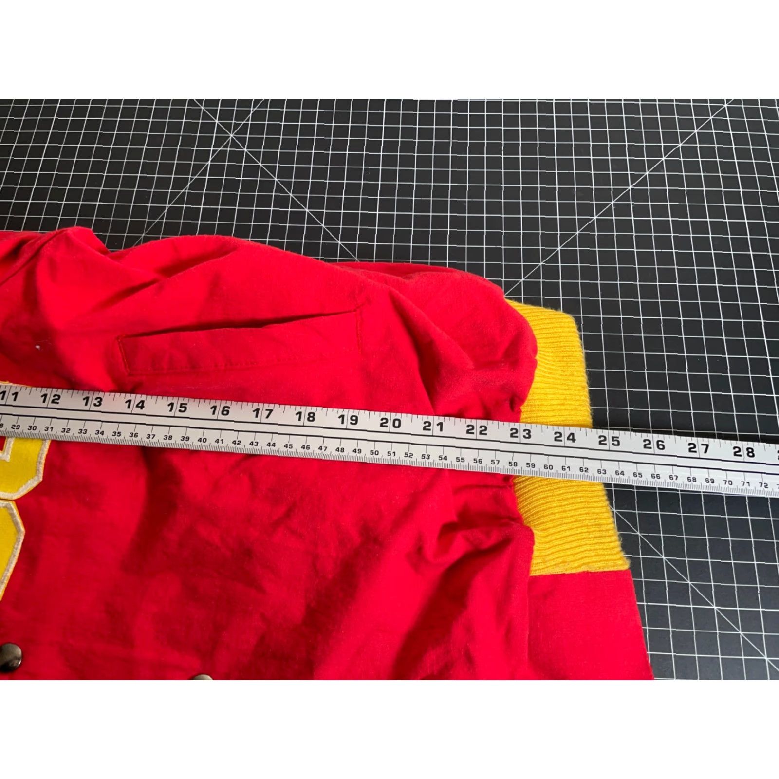 Vintage Vintage Palmetto's Men's Large Red Yellow Embroidered Varsity Bomber Jacket 80s Retro Sports Size US L / EU 52-54 / 3 - 6 Thumbnail