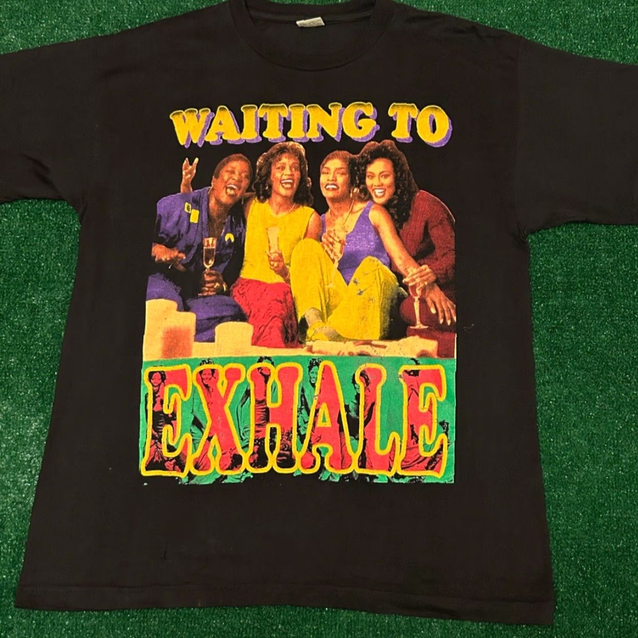 Vintage VINTAGE Waiting To Exhale Whitney Houston Rap Tee VTG Shirt Mens Large Size L Black 90s Hip Hop Movie Music Double-Sided Shirts Size US L / EU 52-54 / 3 - 5 Thumbnail