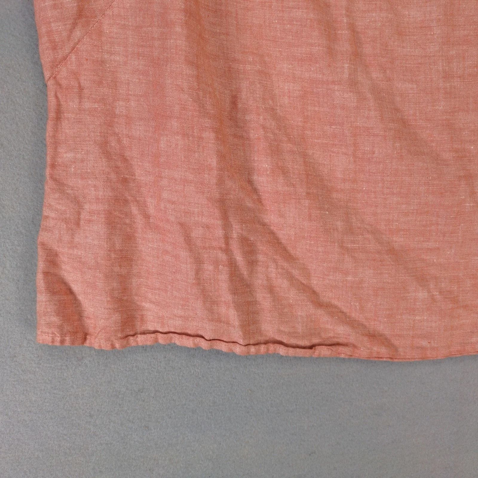 G.H. Bass & Co. Bass Orange Linen Cotton Tank Top Women's M Keyhole Tie Neck Size M / US 6-8 / IT 42-44 - 10 Thumbnail
