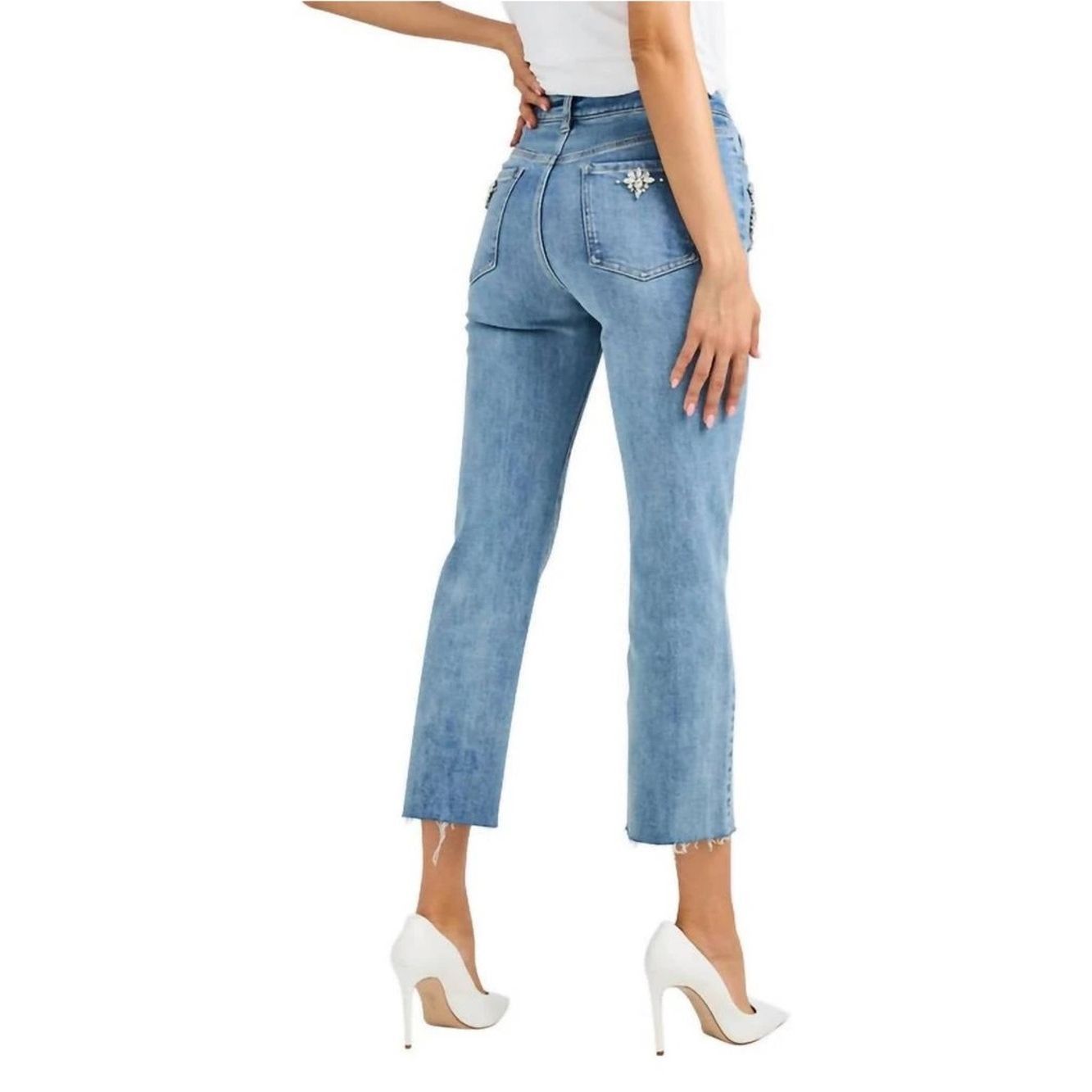 Generation Love Generation Love Carolyn Crystal Denim Pants Jeans NWT Size Size 28" / US 6 / IT 42 - 2 Thumbnail