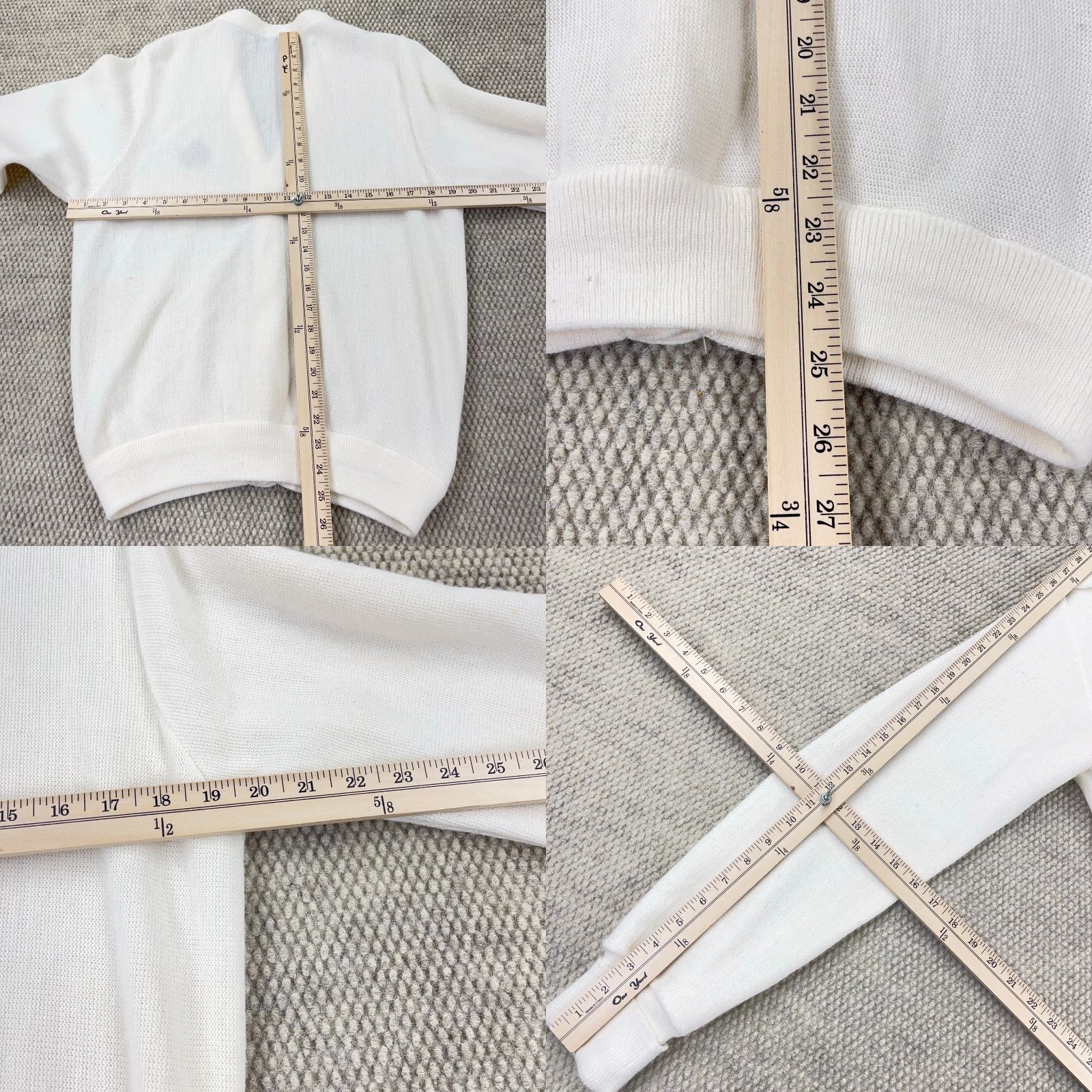 Izod VINTAGE IZOD Cardigan Sweater Men Small White Acrylic Button Up 80s USA Grandpa Size US S / EU 44-46 / 1 - 8 Thumbnail