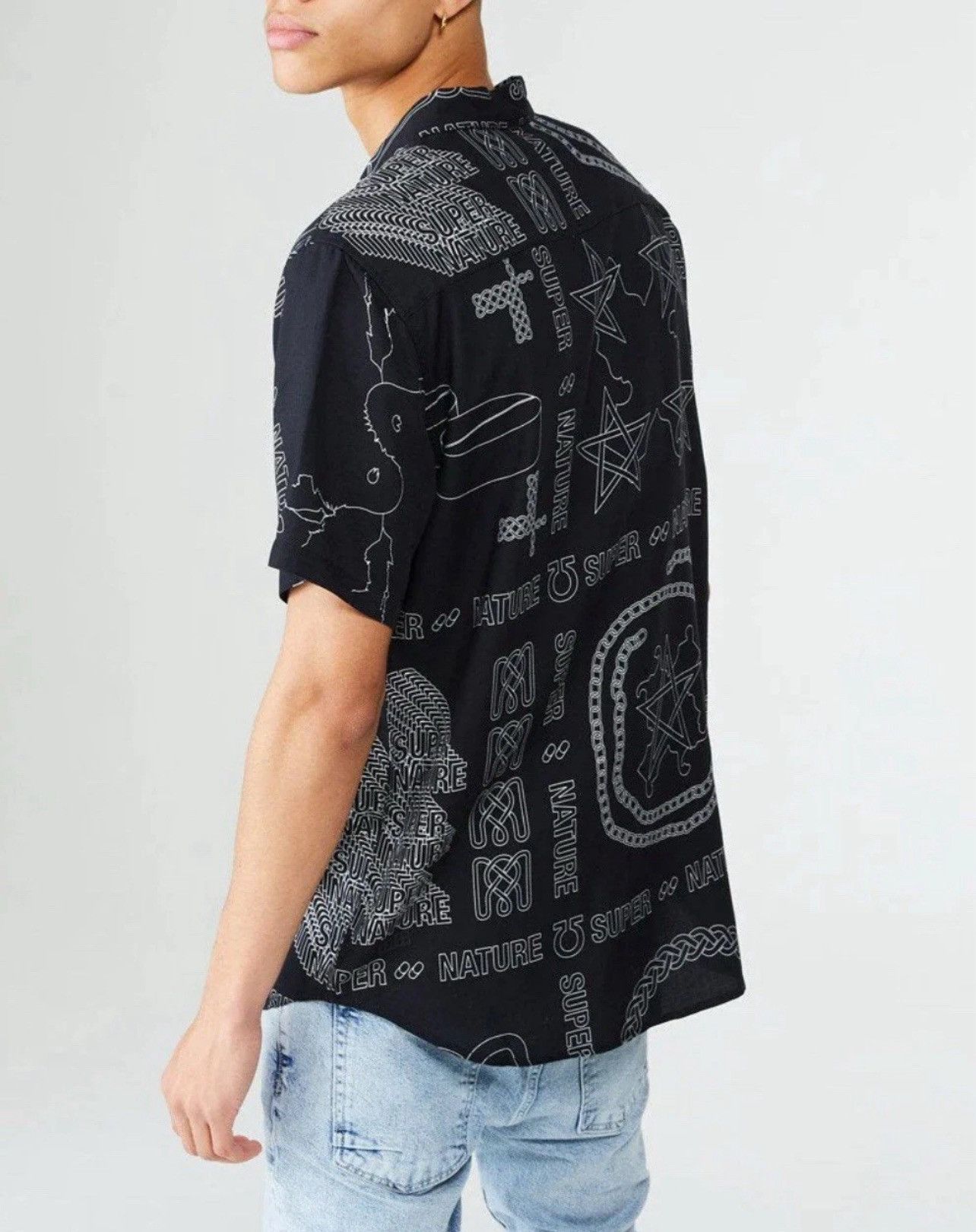 Ksubi Ksubi Super Nature AOP Pentagram Star Button Shirt Size US M / EU 48-50 / 2 - 2 Thumbnail