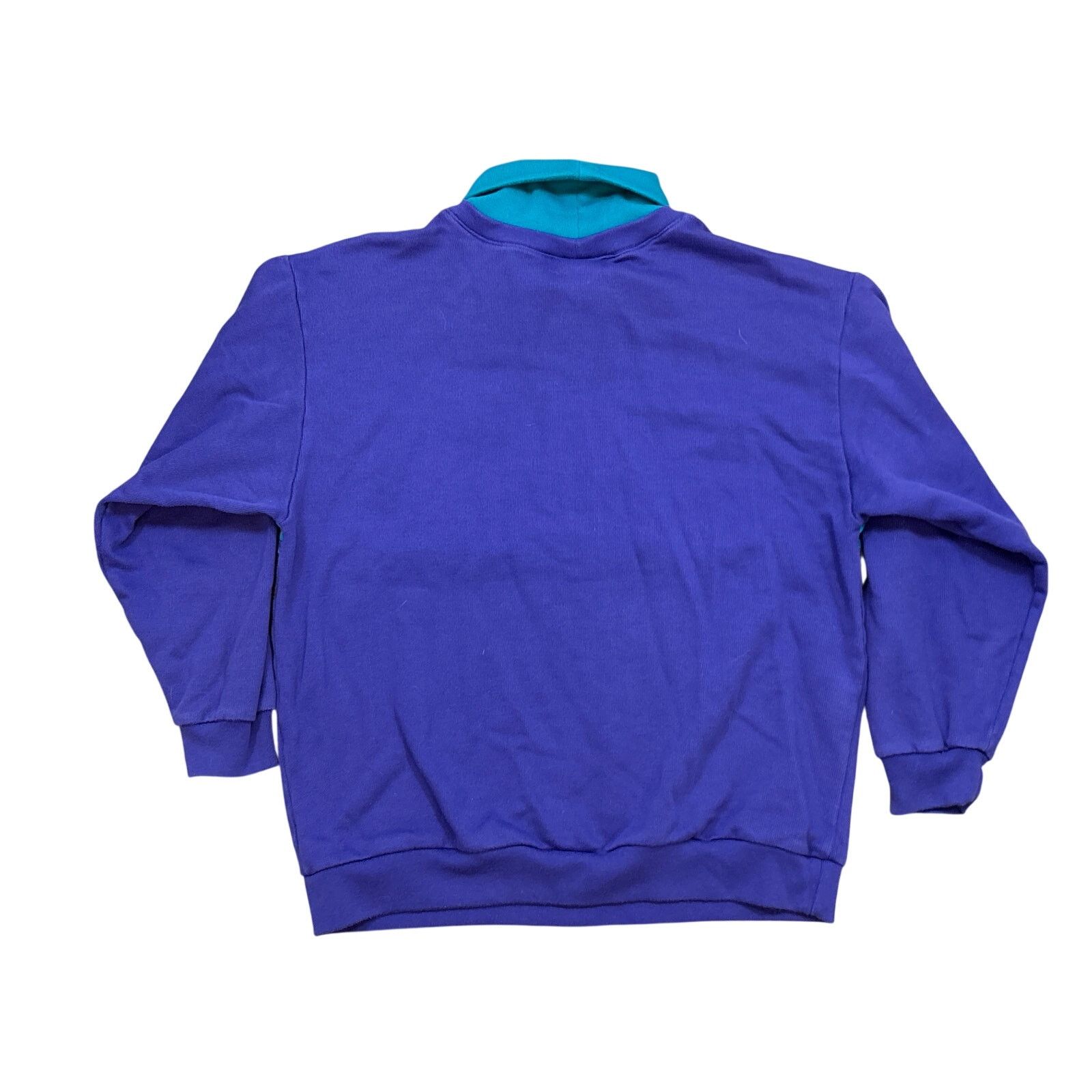 Jantzen Vintage 90s Jantzen Classics purple Turtleneck sweatshirt L Size L / US 10 / IT 46 - 7 Thumbnail