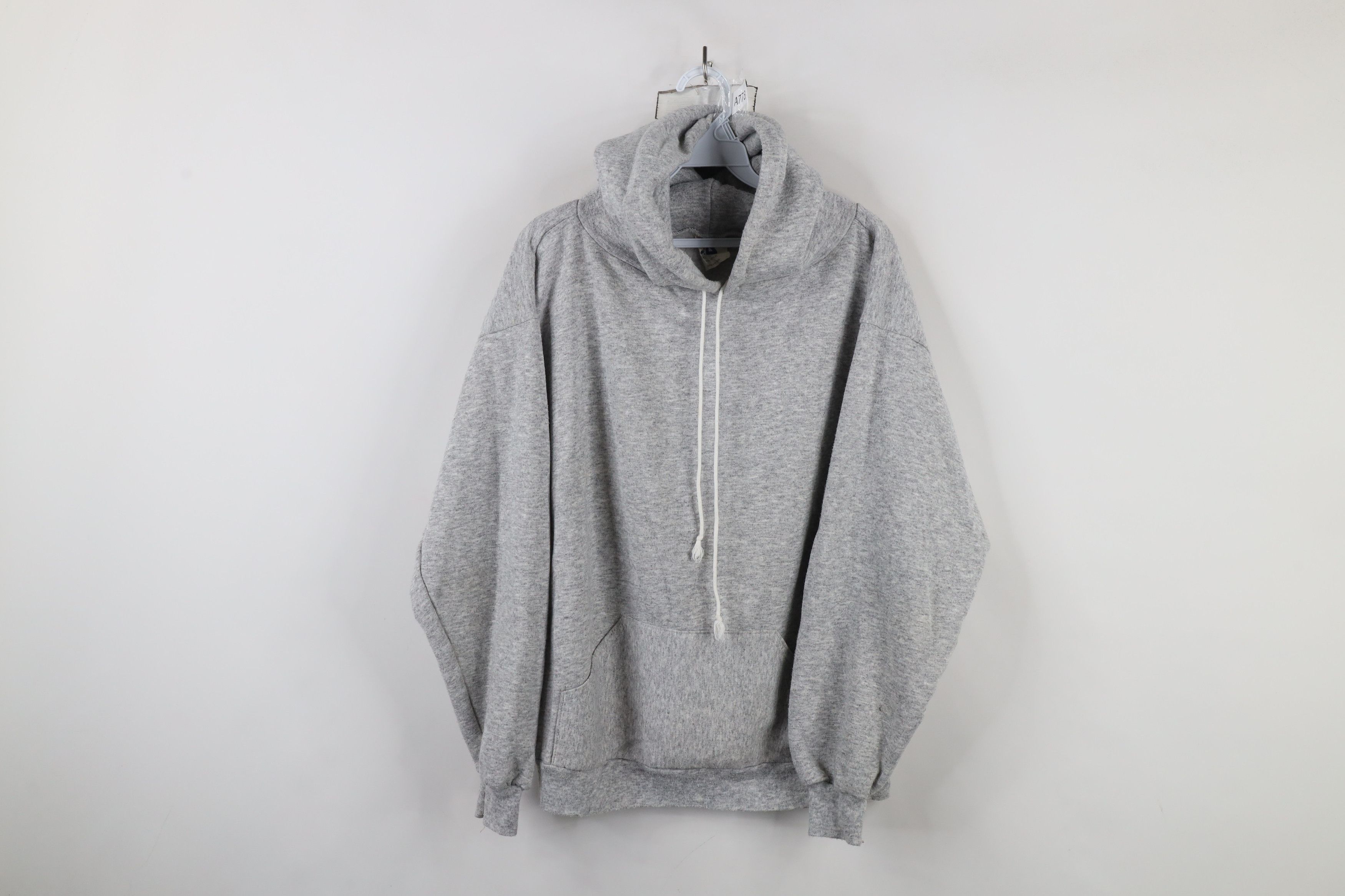 Vintage Vintage 70s 80s Streetwear Hoodie Sweatshirt Gray USA Size US L / EU 52-54 / 3 - 1 Thumbnail