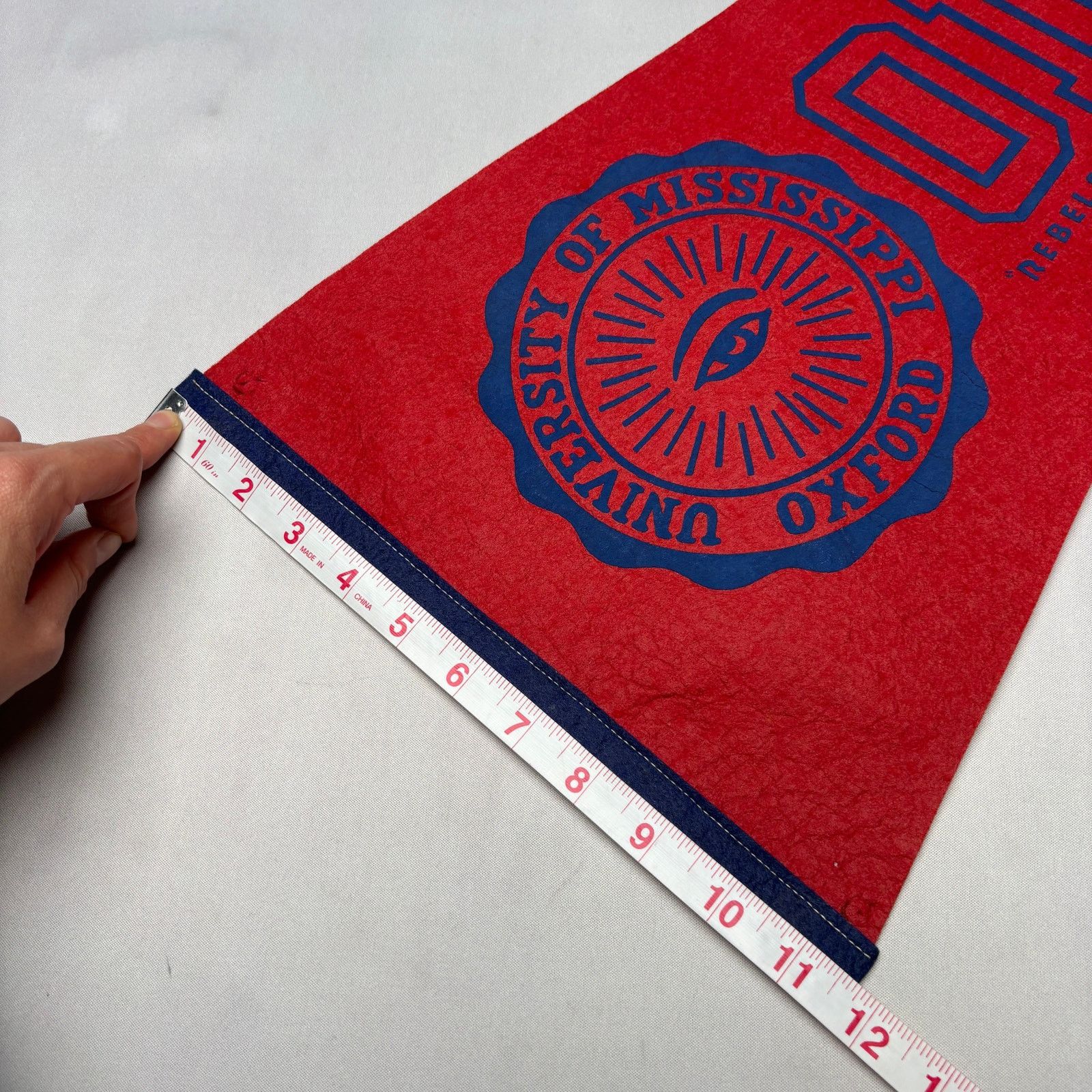 Vintage VTG University Mississippi Ole Miss Rebels Felt Pennant 50s Size ONE SIZE - 5 Thumbnail