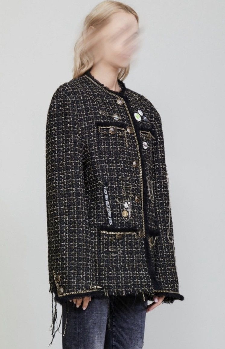 R13 Slouch Tweed Jacket. Small Size S / US 4 / IT 40 - 2 Thumbnail