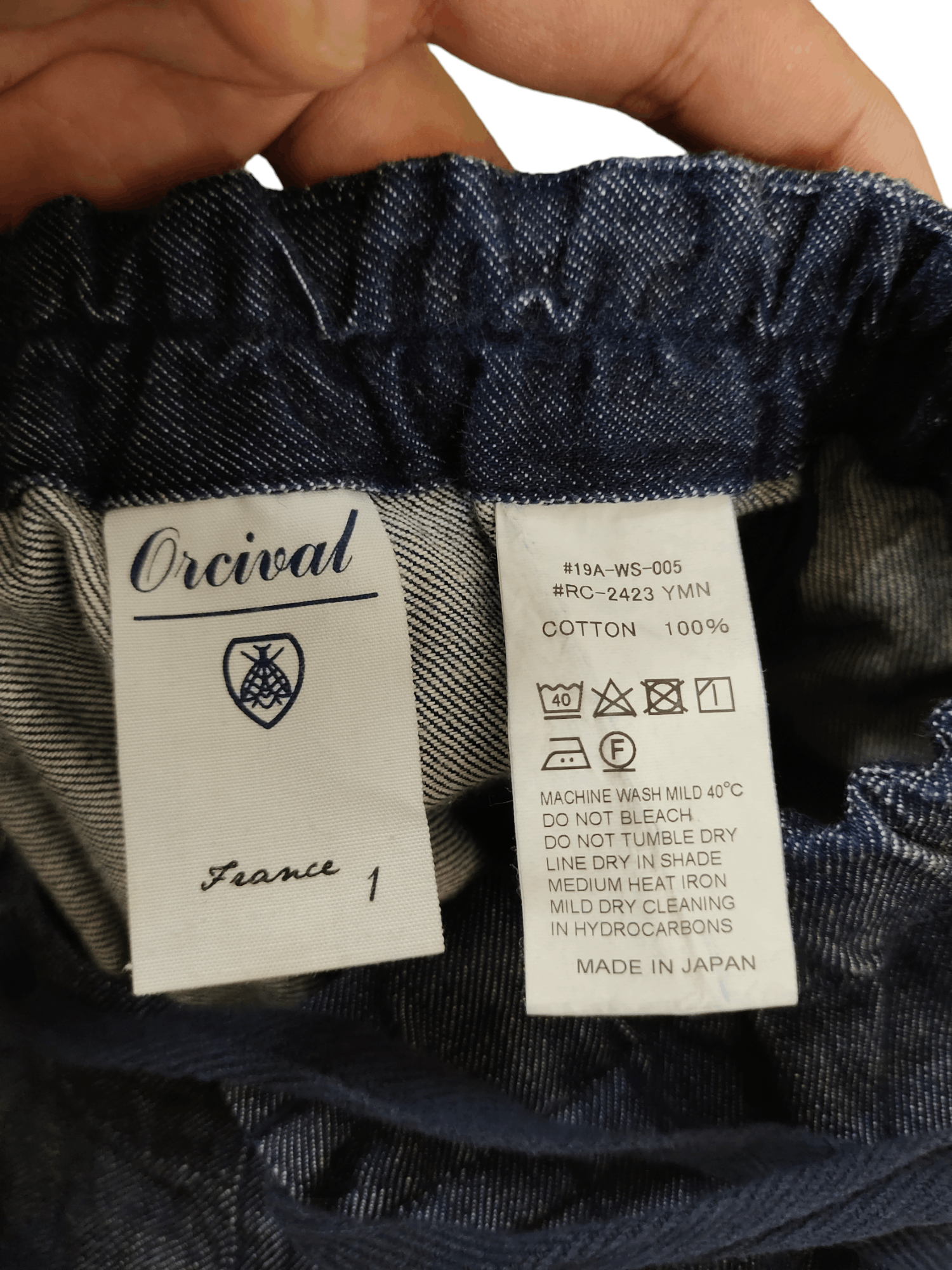 Orcival Orcival France Indigo Workwear Drawstring Relaxed Pants Size US 31 - 16 Thumbnail
