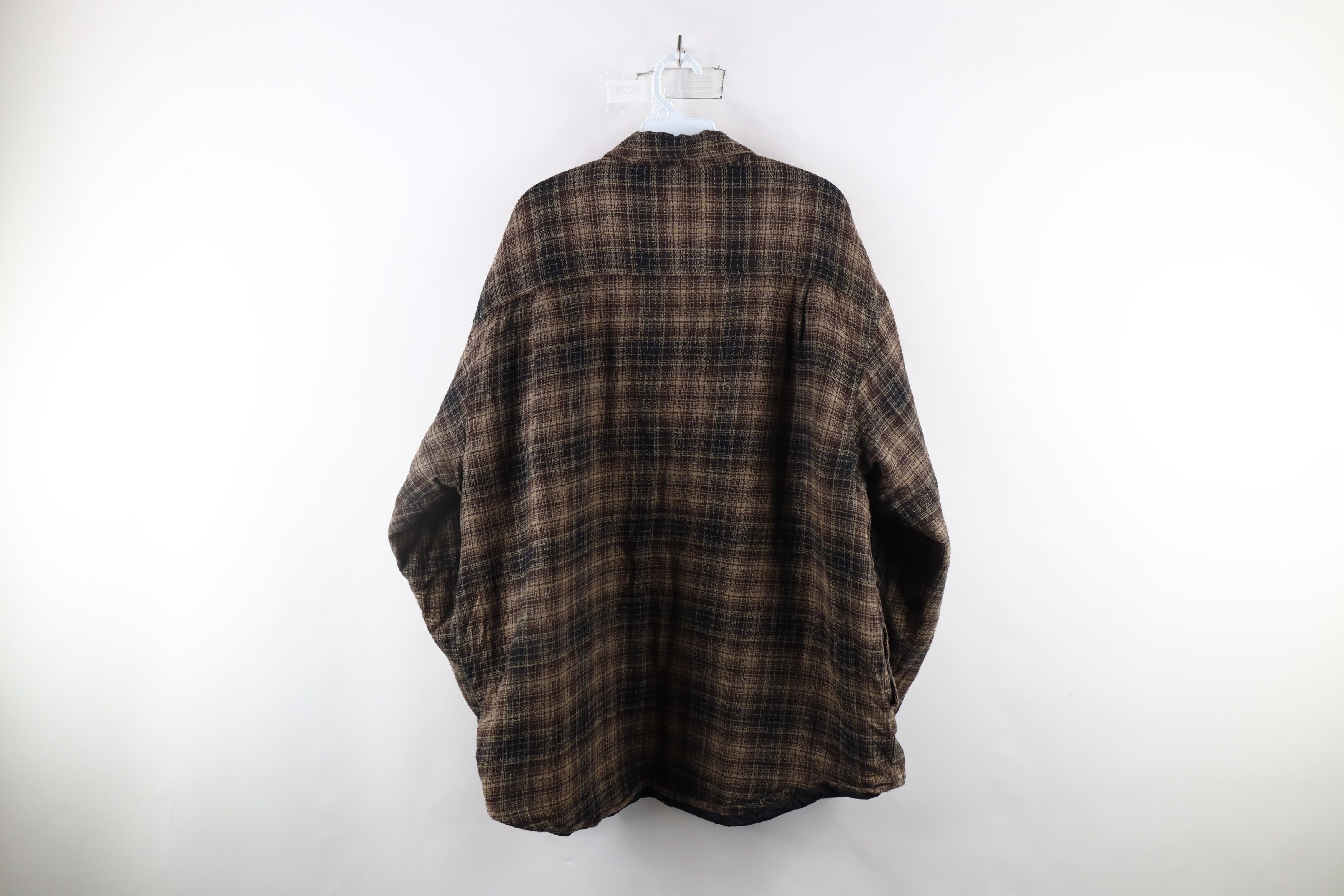 Vintage Vintage 90s Streetwear Button Shirt Jacket Brown Plaid Size US XL / EU 56 / 4 - 8 Thumbnail