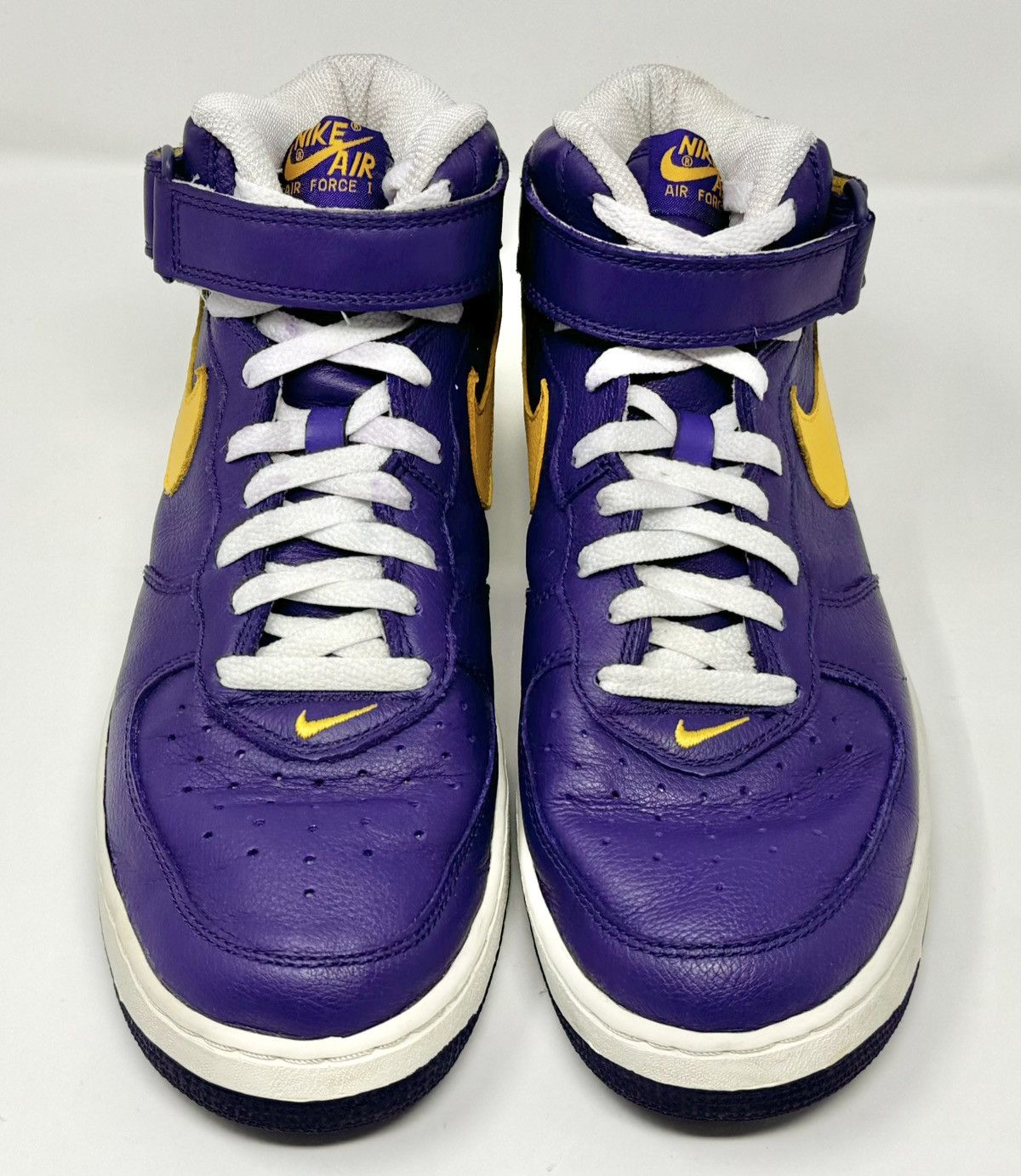 Nike × Vintage Vintage 2002 Nike Air Force 1 Mid Greek Lakers size 10 Size US 10 / EU 43 - 3 Thumbnail