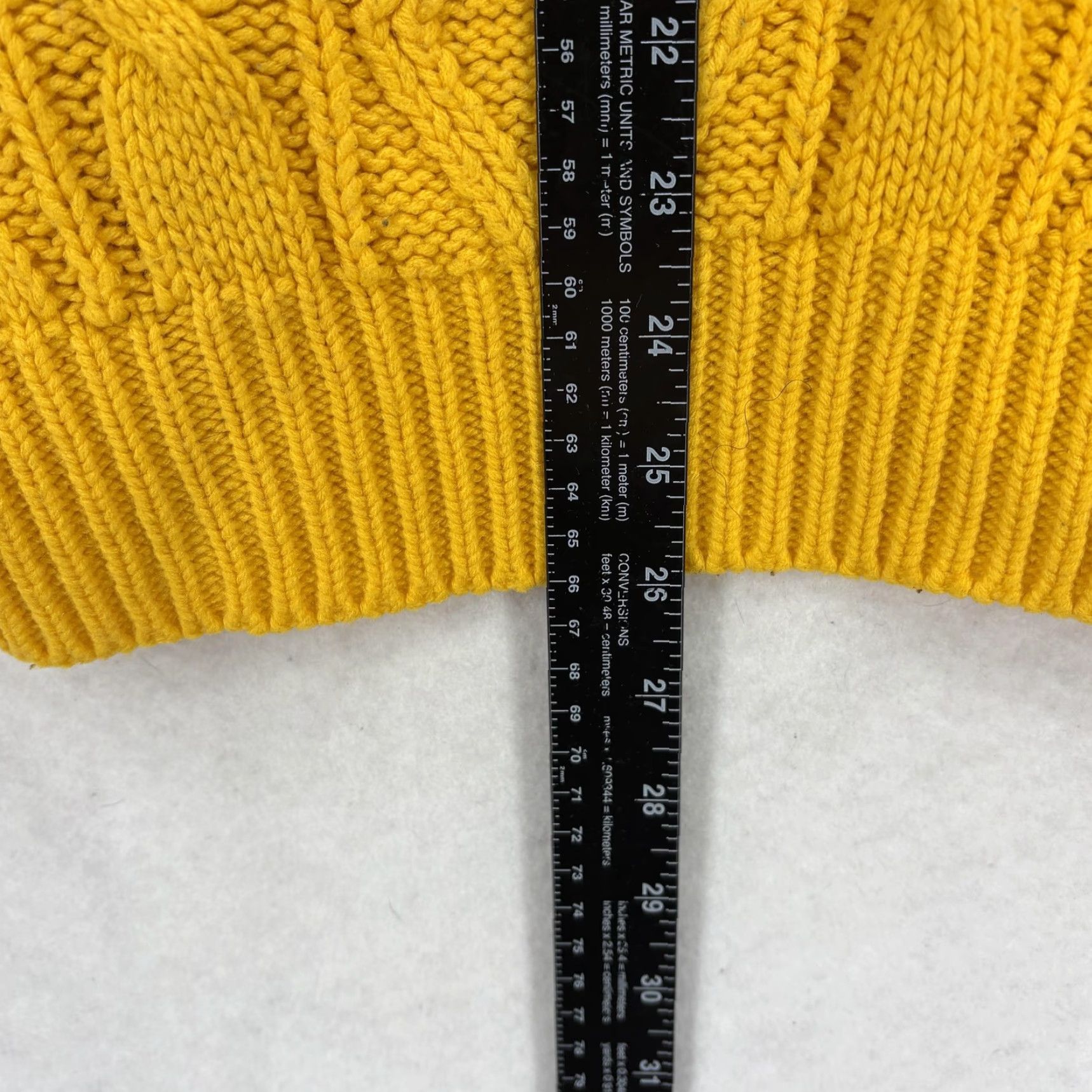 Arrow VINTAGE Shelter Bay by Arrow Sweater Mens Medium Yellow Cable-Knit Crew Neck 90s Fisherman Lightweight Knit Pullover Casual Size US M / EU 48-50 / 2 - 7 Thumbnail