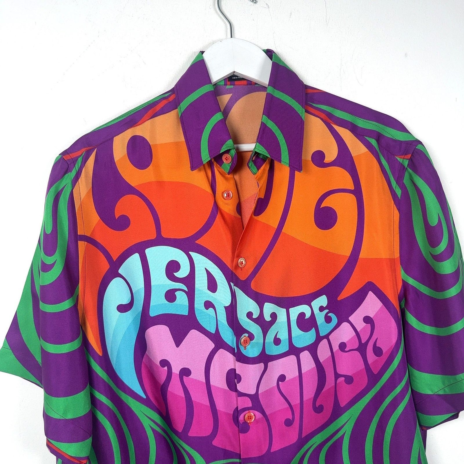 Versace Versace Psychedelic Logo Shirt Size US S / EU 44-46 / 1 - 2 Thumbnail