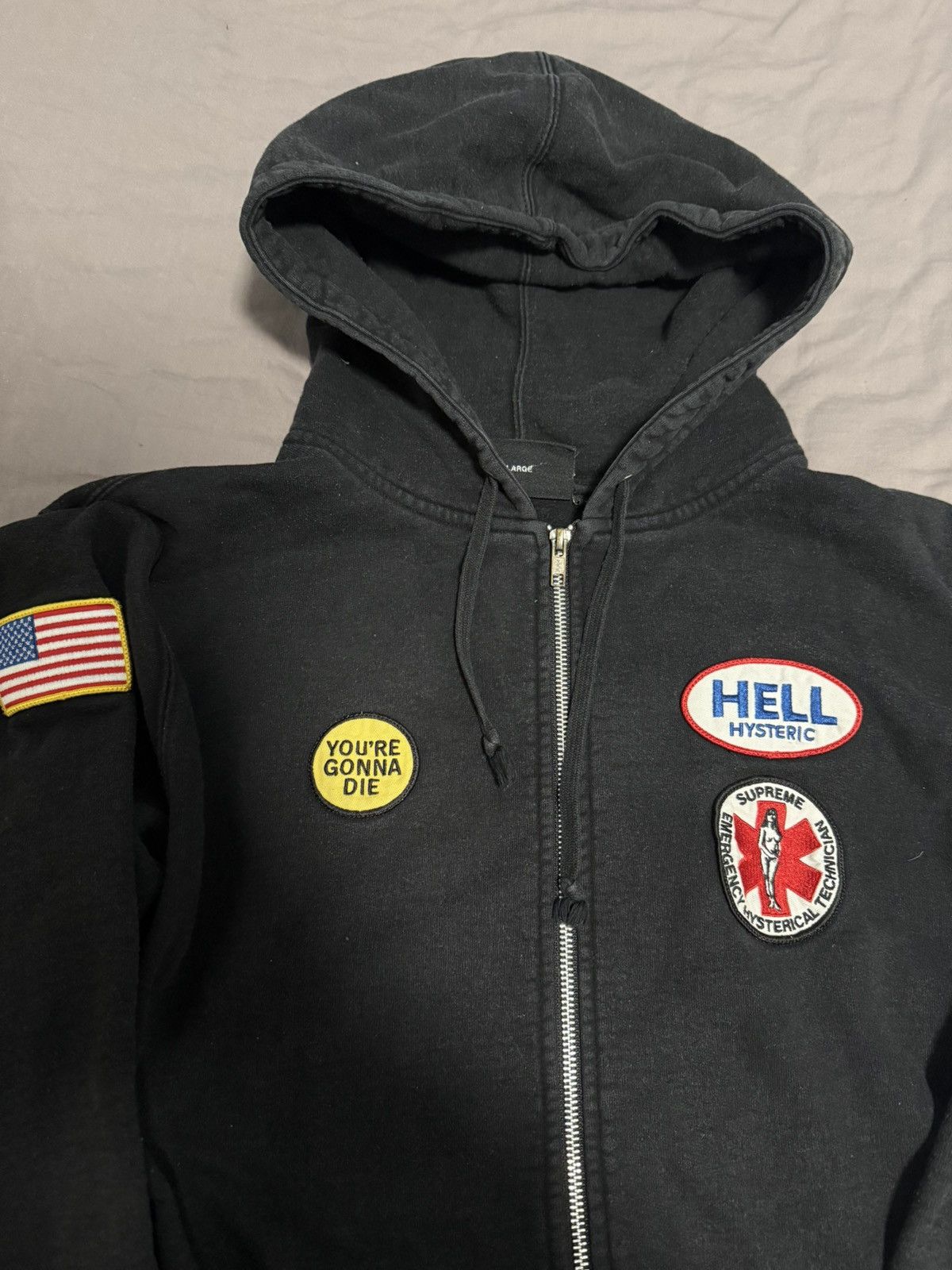 Hysteric Glamour × Supreme Supreme hysteric Glamour patches zip up sweatshirt hoodie Size US L / EU 52-54 / 3 - 2 Thumbnail