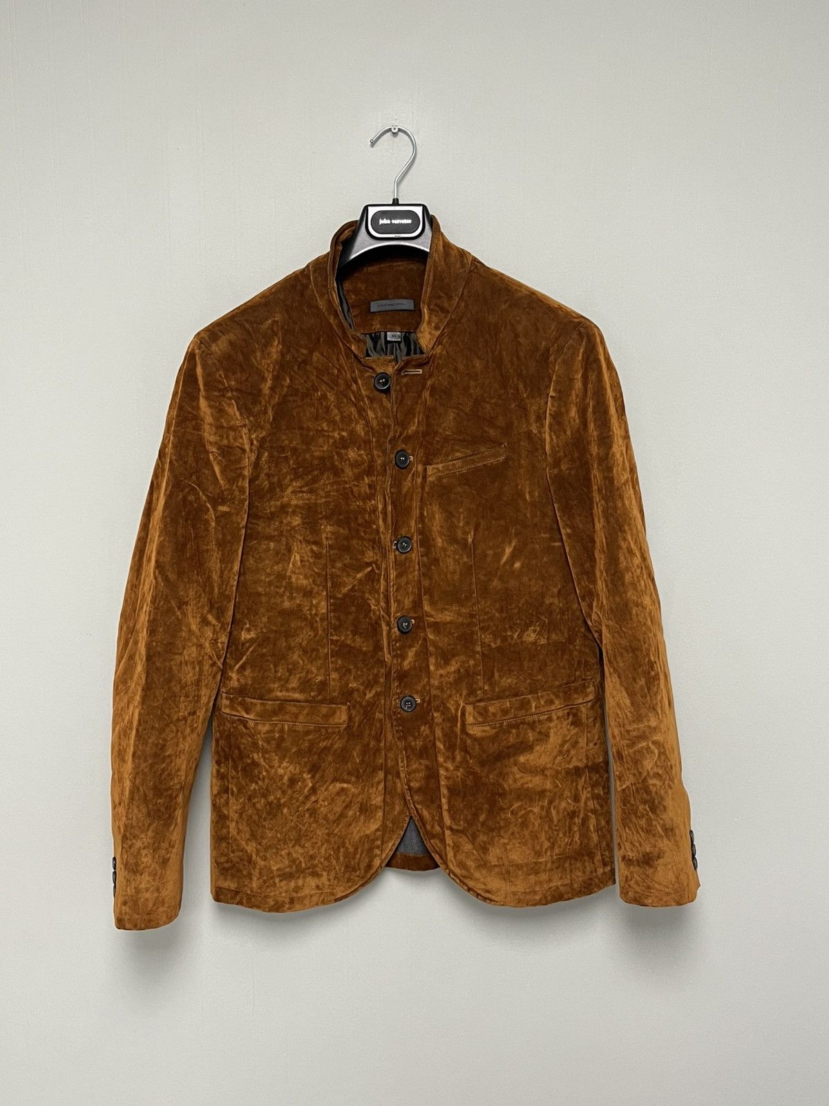 John Varvatos Crushed velvet button front jacket. 50 Size US M / EU 48-50 / 2 - 8 Thumbnail