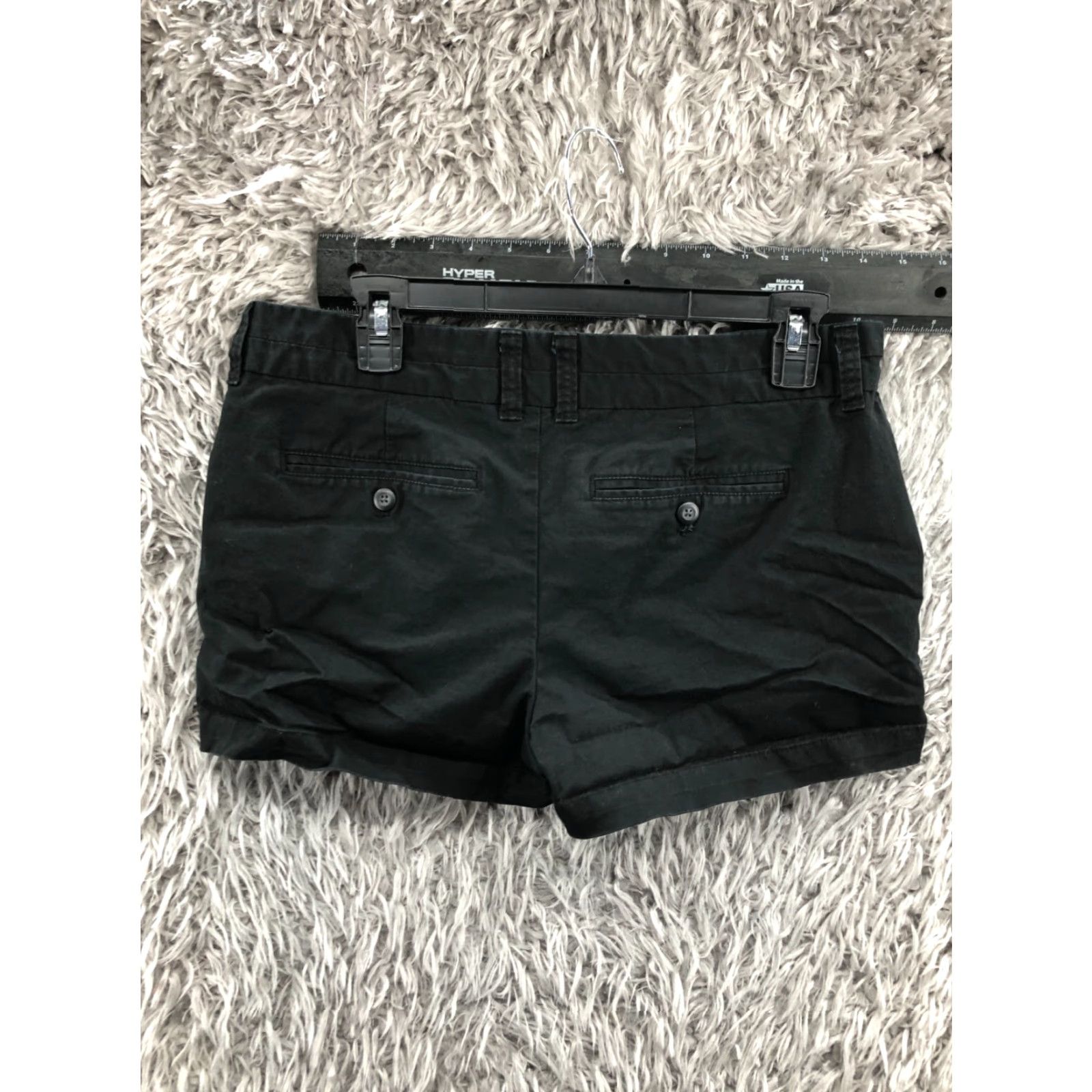 Gap Gap Khaki Shorts Womens Size 6 Mid Rise Dark Wash Black Hook Eye 3" Denim 5-Pocket Chino Slim? Size 28" / US 6 / IT 42 - 4 Thumbnail