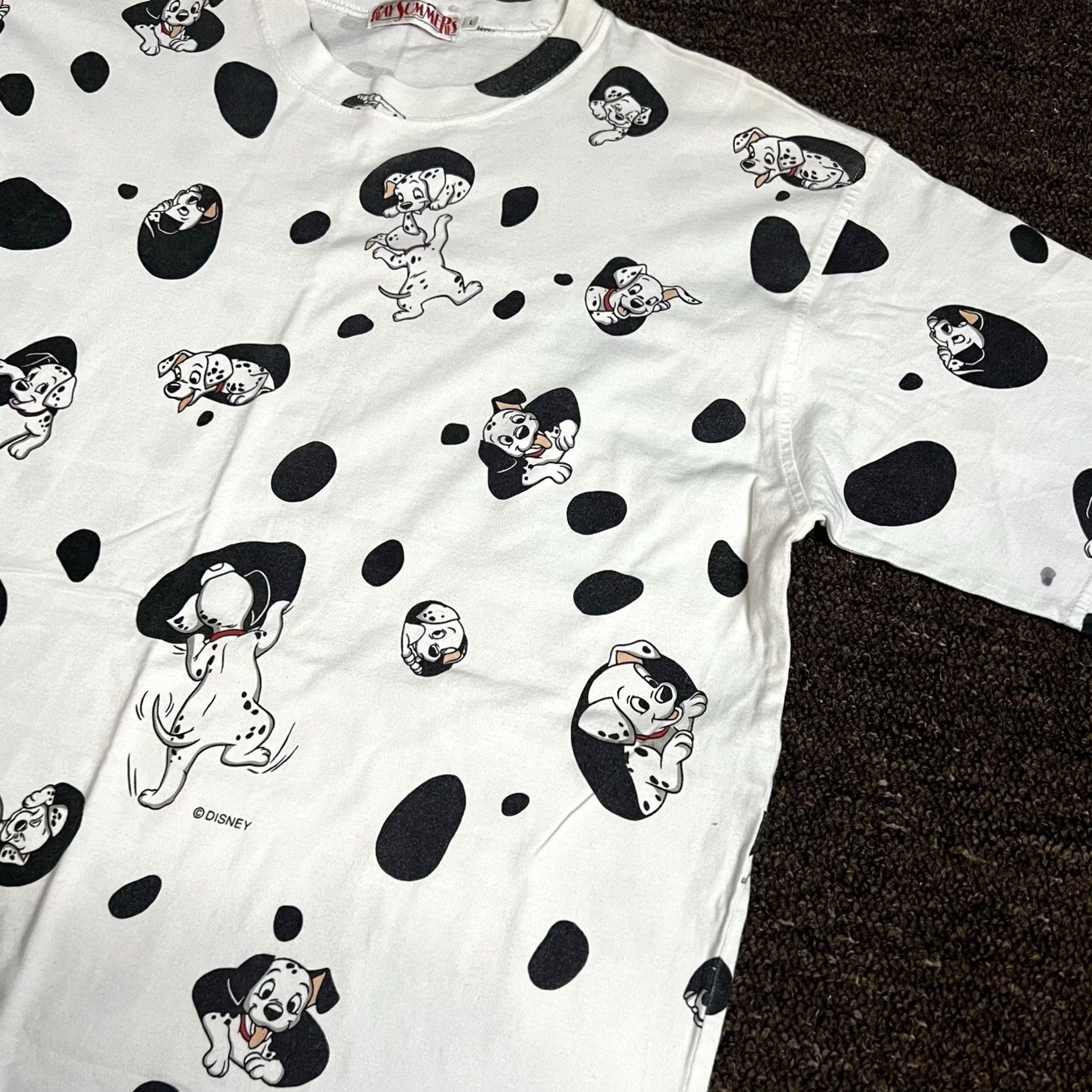 Disney VINTAGE 90s 101 Dalmatians Disney Dog T-Shirt Large All Over Graphic Print T-Shirt L White Unisex Adults Mens Womens Size US L / EU 52-54 / 3 - 4 Thumbnail