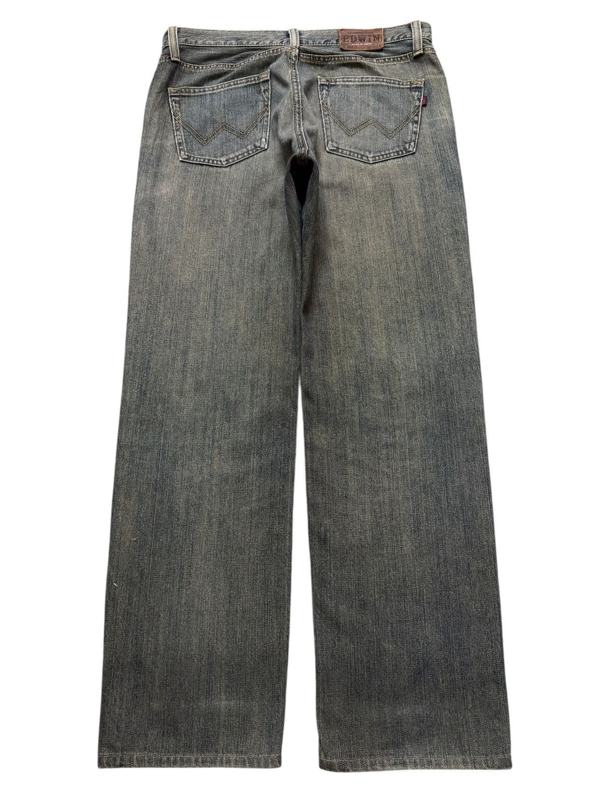 Edwin Vintage 90s Edwin 404 Faded Wash Relaxed Wide Leg Jeans Size US 33 - 2 Thumbnail