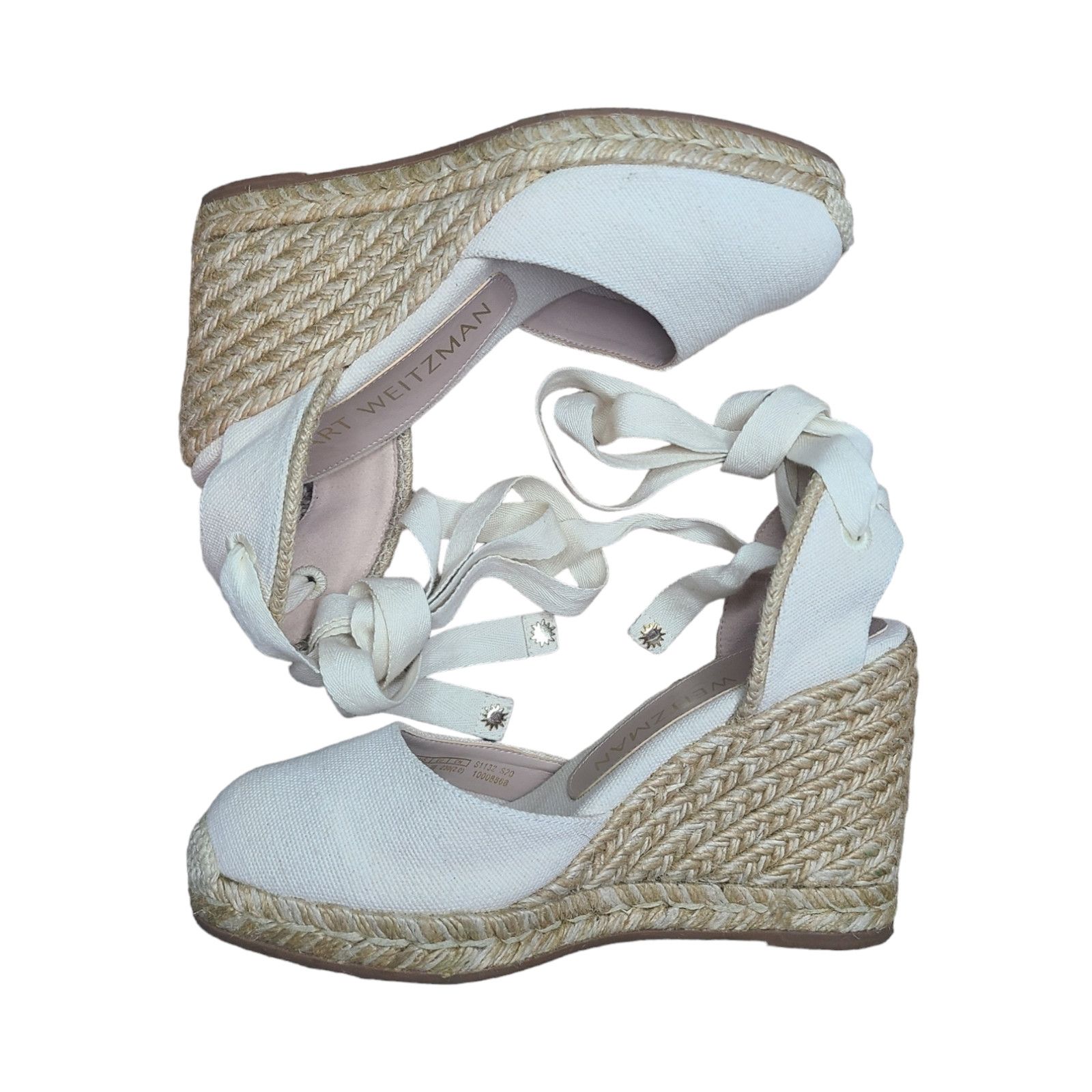 Stuart Weitzman Stuart Weitzman Marguerita Espadrille Ankle-Tie Wedge Size US 5.5 / IT 35.5 - 5 Thumbnail