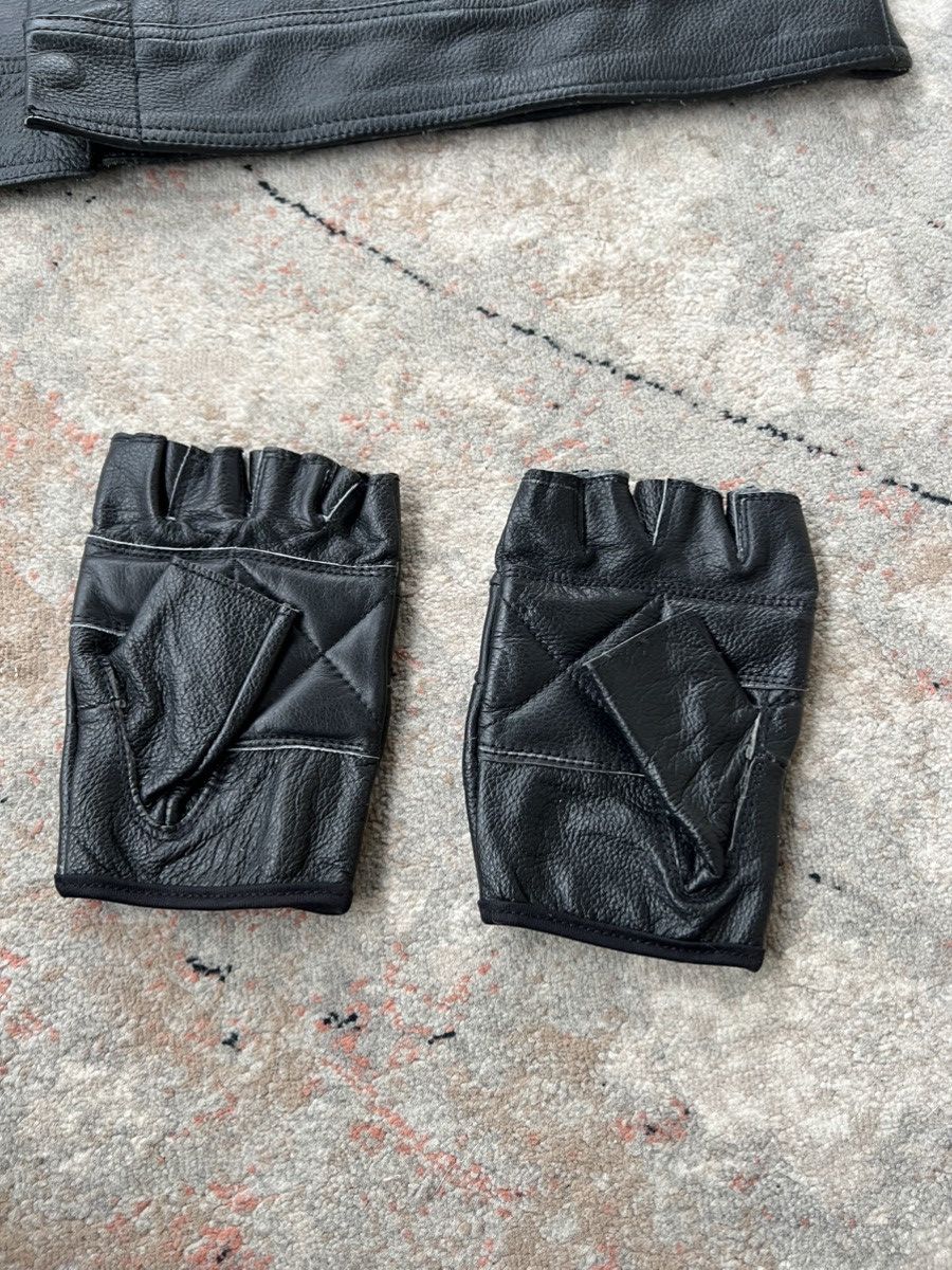 Leather Bikers Gear Motor Cycle Leather Vest And Gloves Size US XXL / EU 58 / 5 - 17 Thumbnail
