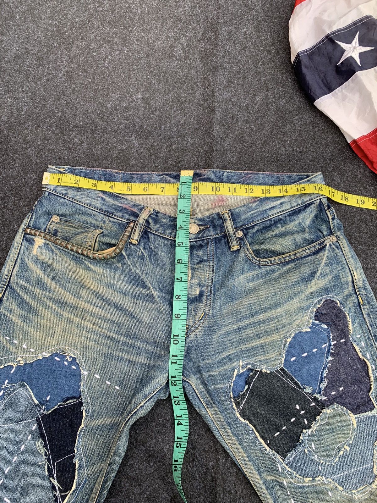 Hysteric Glamour Vintage Hysteric Glamour Patchwork Denim –Made in Japan 🇯🇵 Size US 32 / EU 48 - 8 Thumbnail