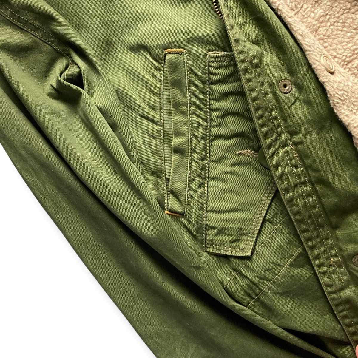 Le Grande Bleu (L.G.B.) 🇯🇵 CUBE SUGAR WORKWEAR LINED FLEECE FISHTAIL PARKA JACKET Size US M / EU 48-50 / 2 - 20 Thumbnail